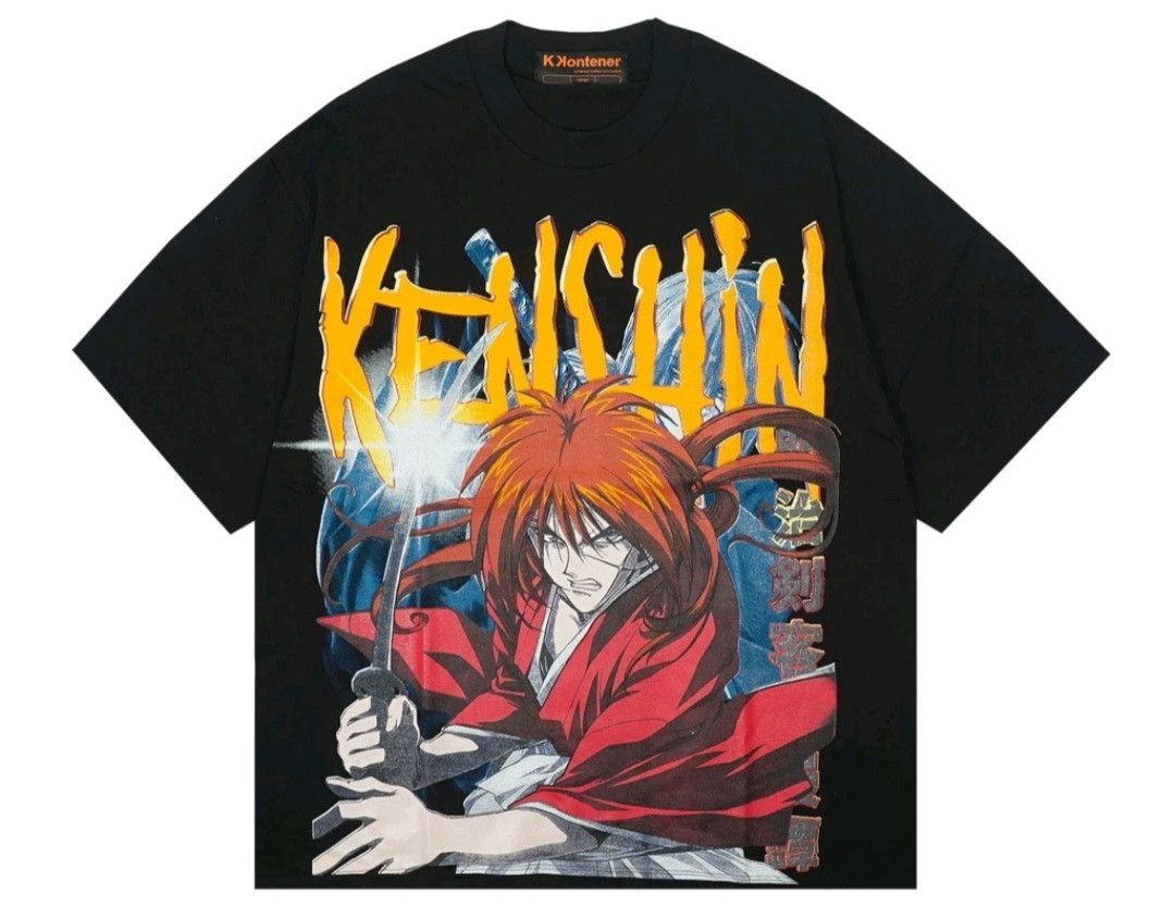 image of Rare Anime Samurai X Kenshin Battosai Size L in Black, Men's