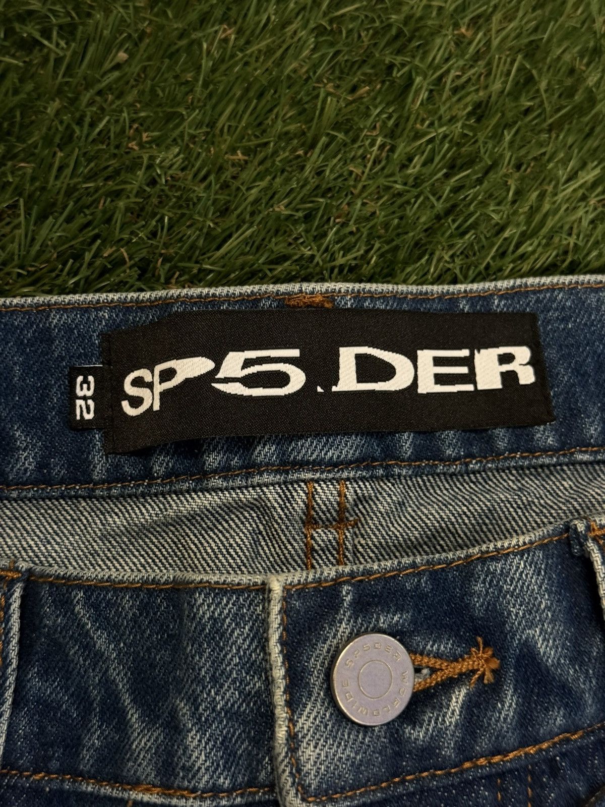 Sp5der Sp5der Worldwide Beluga Denim Jeans Size 32 (NEW) Size US 32 / EU 48 - 8 Thumbnail
