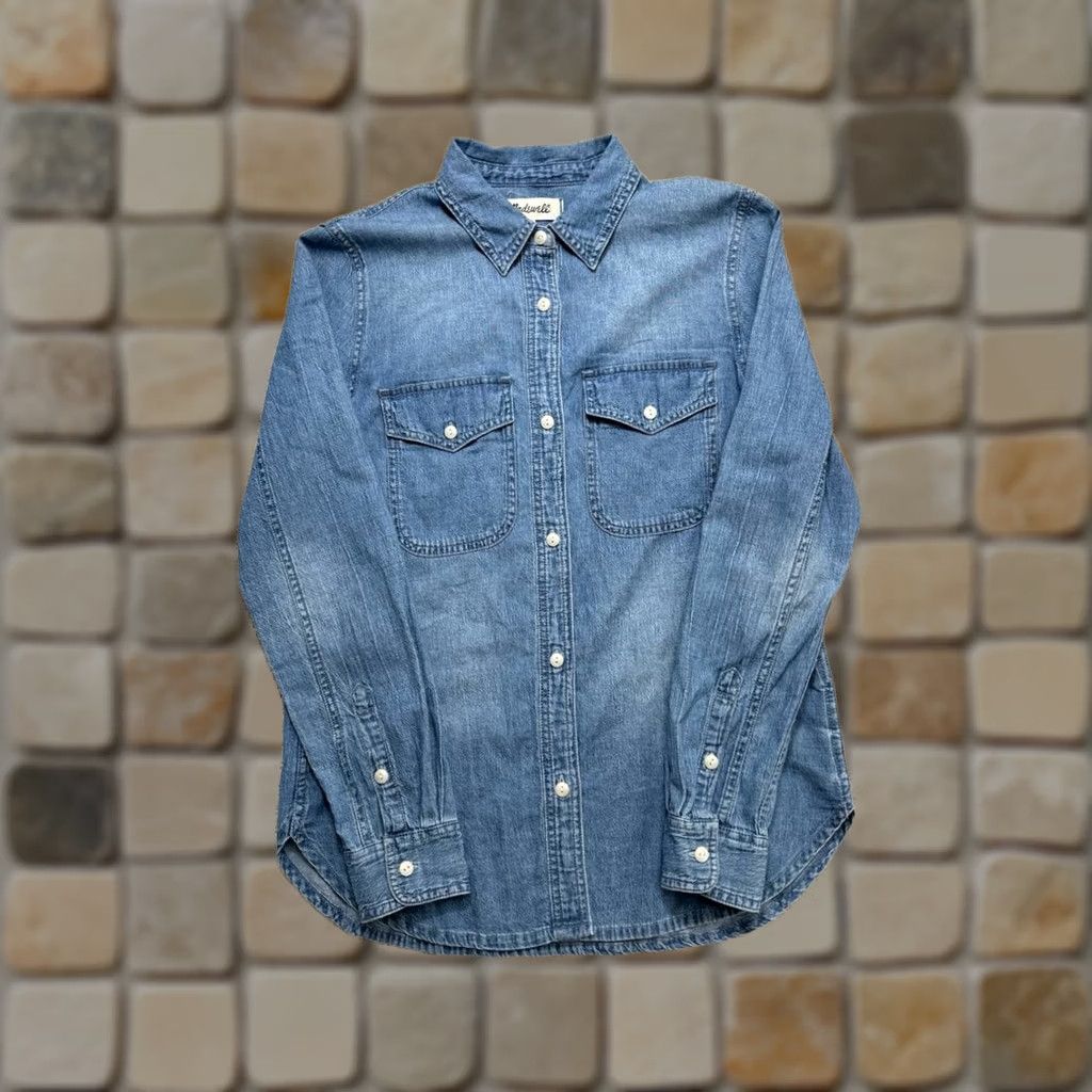 Madewell Madewell Shirt Womens XS Blue Cotton Denim Button Up Size XS / US 0-2 / IT 36-38 - 1 Thumbnail