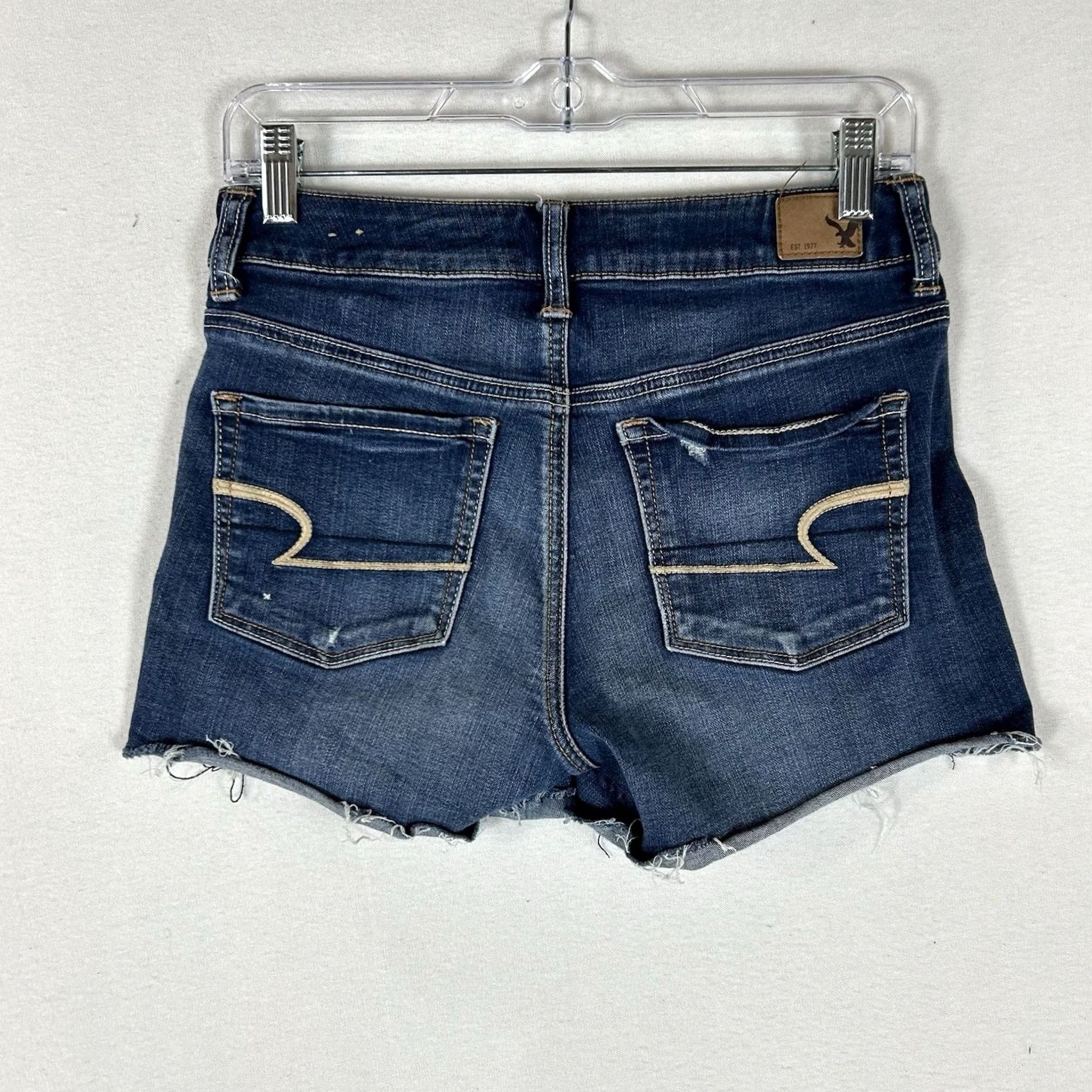 American Eagle Outfitters American Eagle Outfitters Super Stretch Jean Shorts Women's 4 Cut-Off Denim AEO Jeans Shorts Casual 4 Womens Size 27" / US 4 / IT 40 - 6 Thumbnail