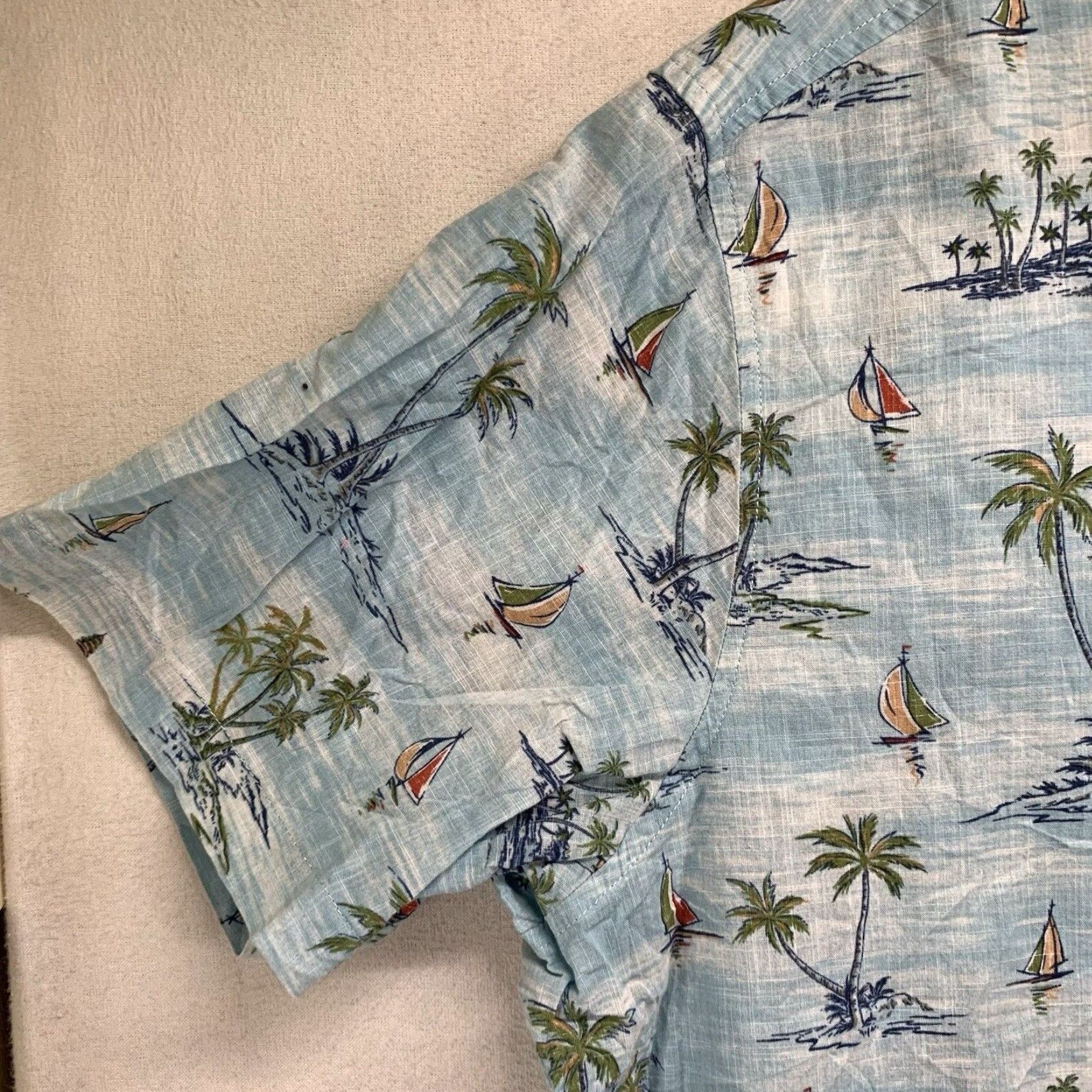 Vintage VINTAGE Red Head Men’s Hawaiian Shirt 3XL Casual Short Sleeve Button-Up Light Blue Floral All Seasons Size US XXL / EU 58 / 5 - 5 Thumbnail