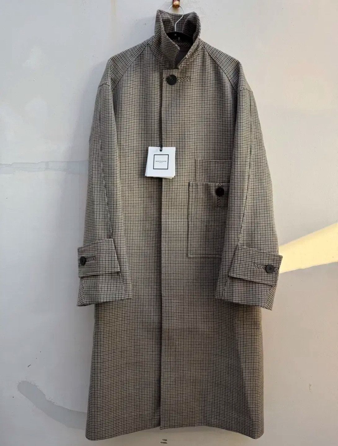Wooyoungmi Wooyoungmi FW21 Houndstooth Mac Coat Oversized Size US S / EU 44-46 / 1 - 2 Thumbnail