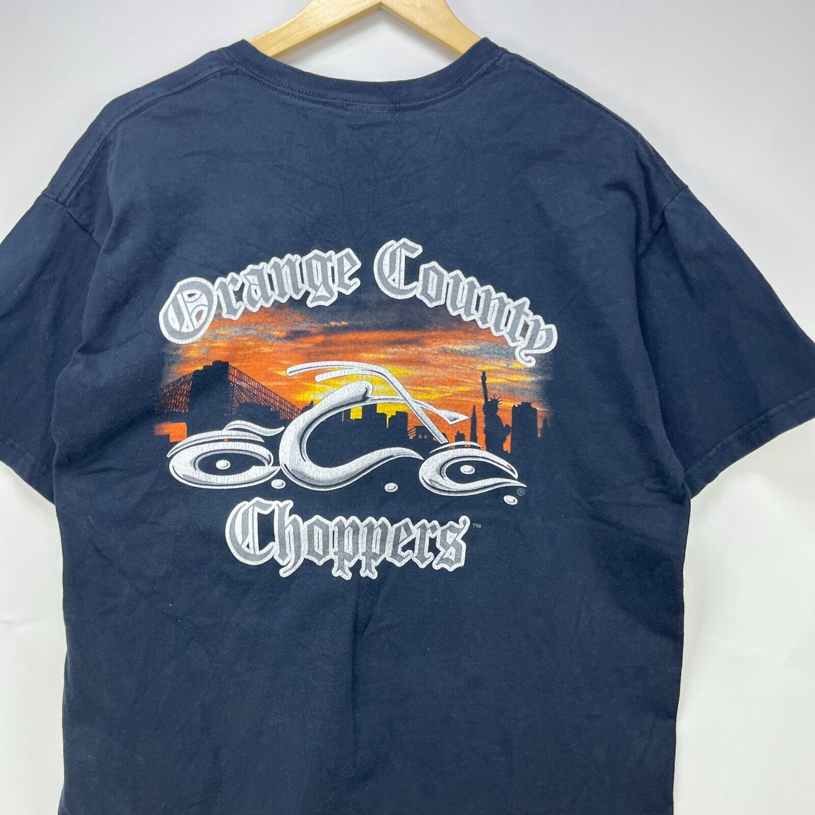 Vintage Vintage Sun Faded Orange County Choppers Biker NewYork Large Size US L / EU 52-54 / 3 - 2 Thumbnail