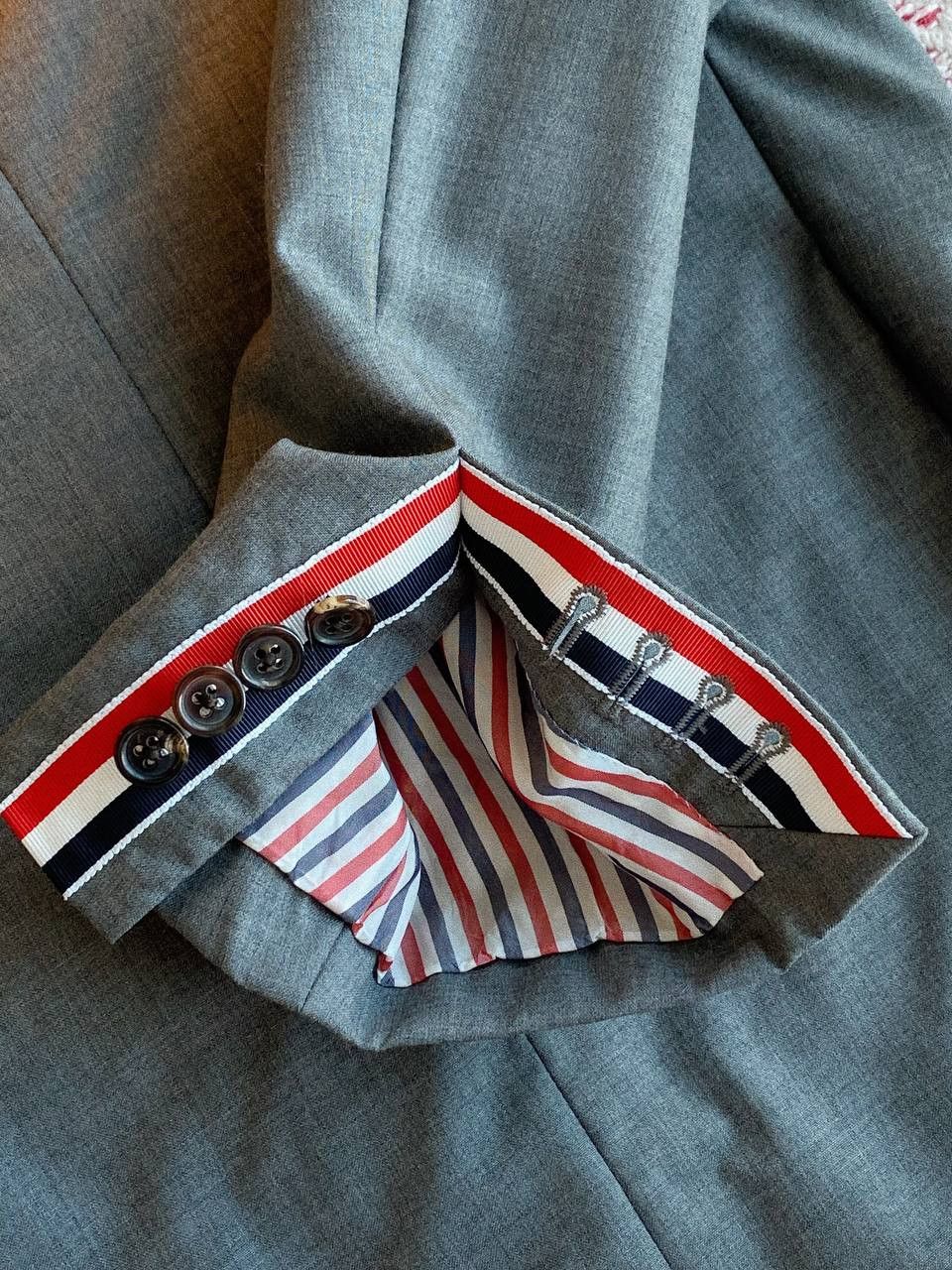 Thom Browne Thom Browne Suit Set Grey Wool Blazer Trousers Size 1 Size 34S - 9 Thumbnail