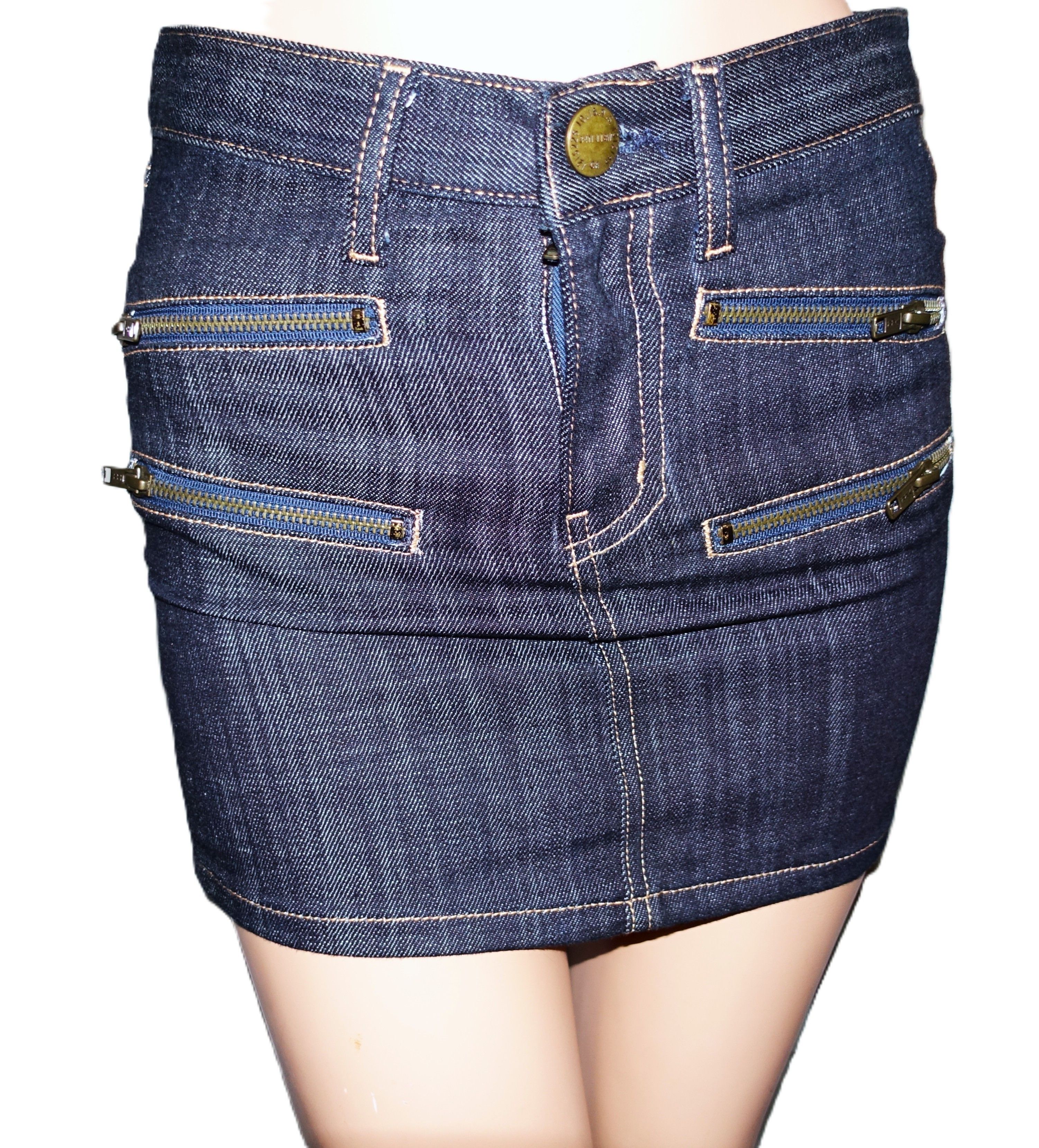 Current/Elliot Current/Elliott Denim Jean Mini Skirt S NWOT Size 28" / US 6 / IT 42 - 3 Thumbnail