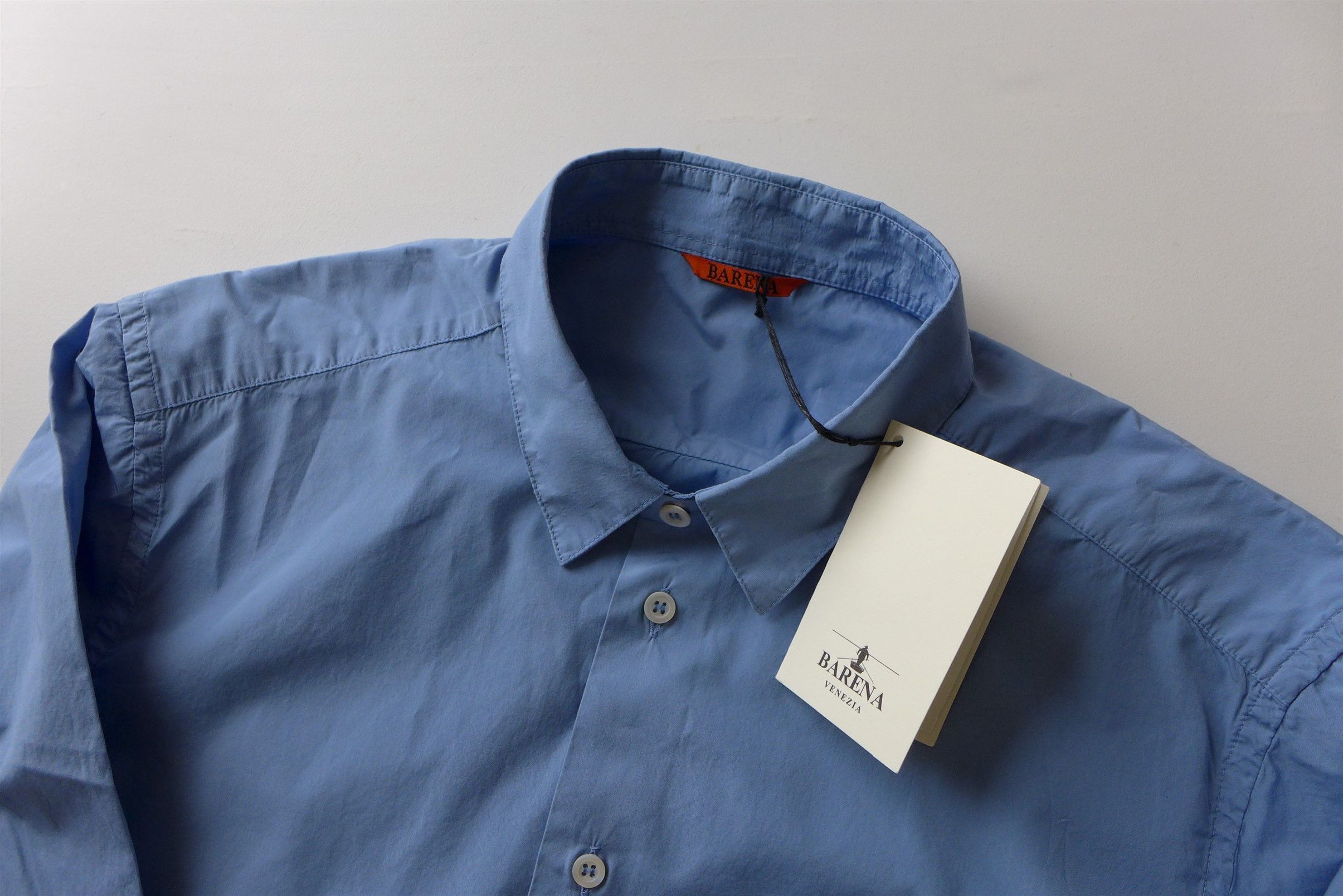 Barena Barena Coppi Supio Shirt -- Sky Blue Cotton Size US L / EU 52-54 / 3 - 11 Thumbnail