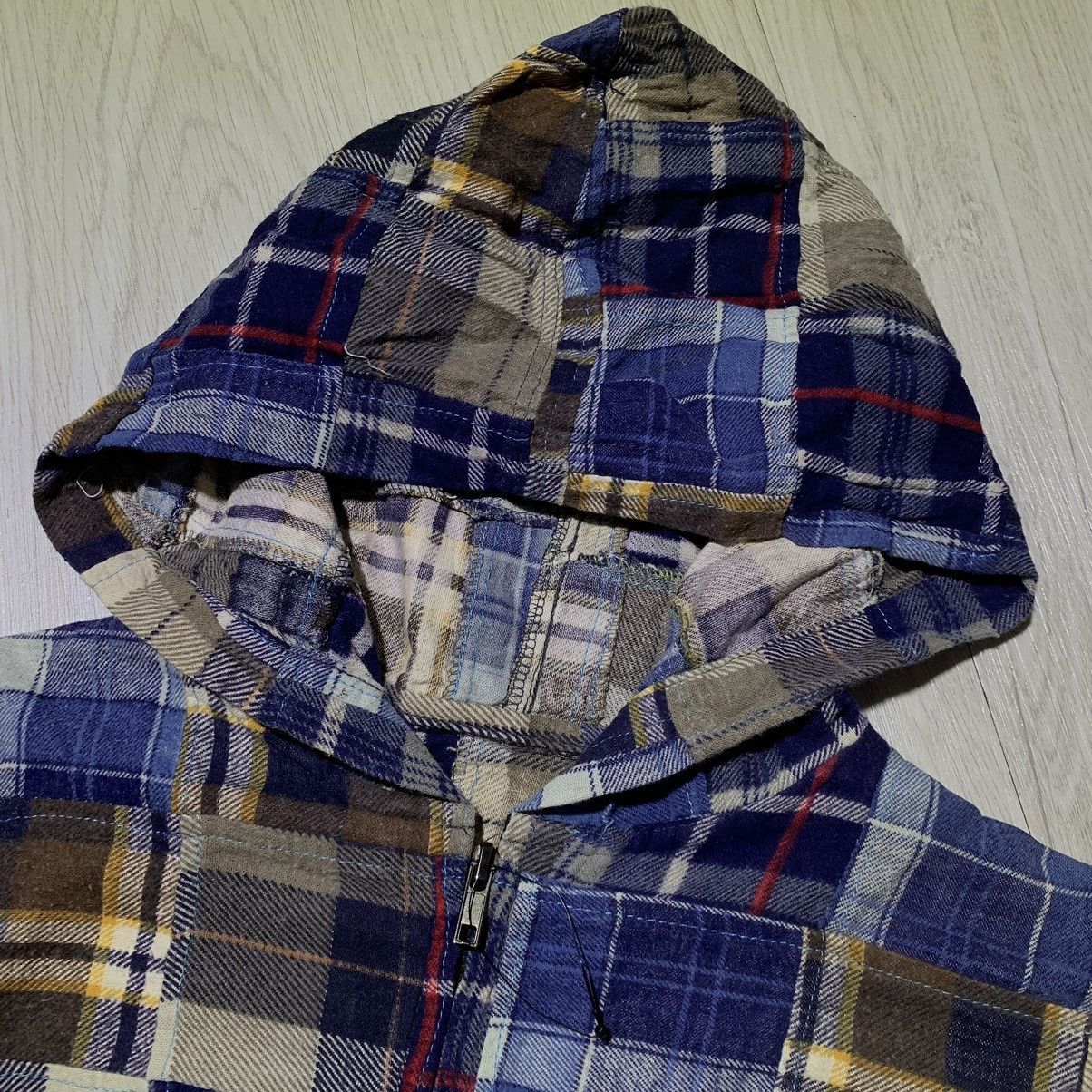 Vintage Vintage Patchwork Flannel Checked Zip Hoodie Size US L / EU 52-54 / 3 - 5 Thumbnail