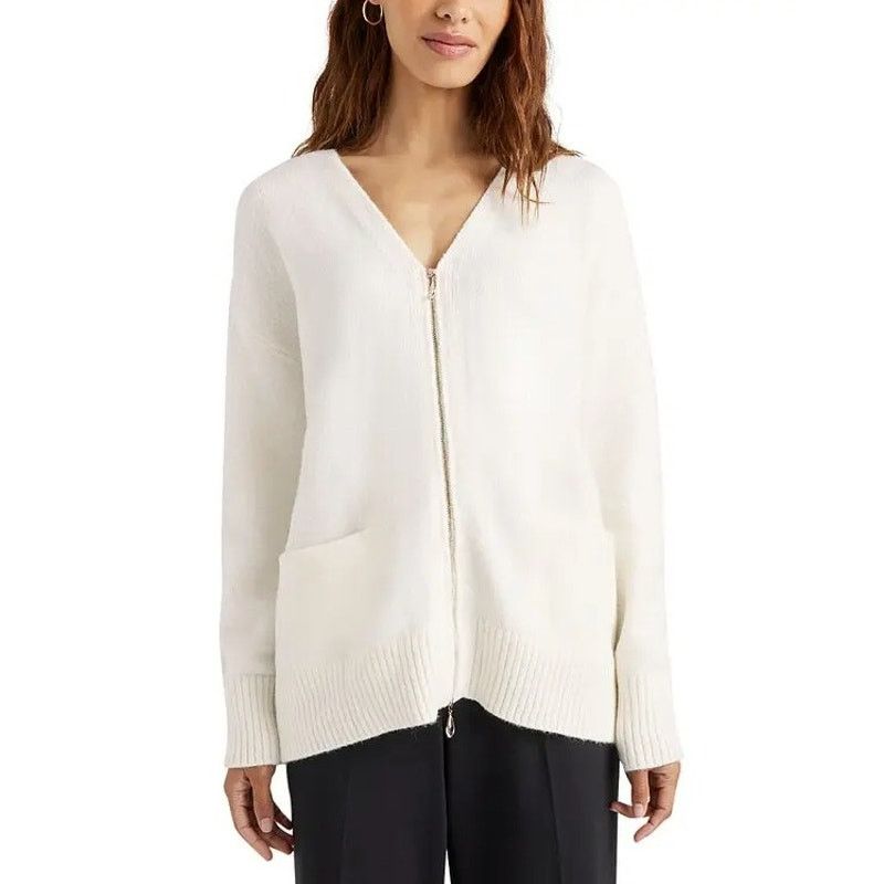 Splendid Splendid Women Snow White Soft Knit Relaxed Cardigan Size XL Size XL / US 12-14 / IT 48-50 - 2 Thumbnail