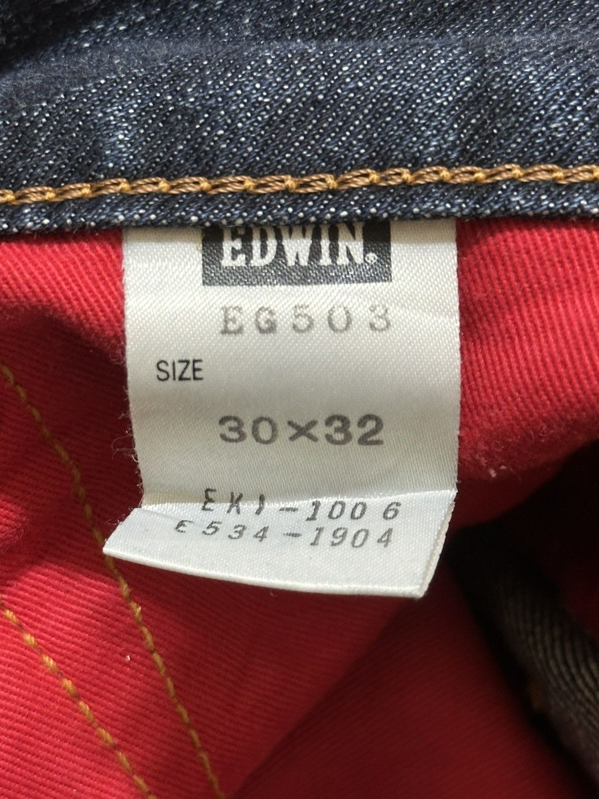 Edwin Vintage Edwin 503 Blue Trip Faded Wash Distress Baggy Jeans Size US 32 / EU 48 - 10 Thumbnail