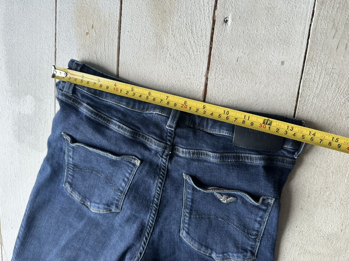 Armani 🚨Y2K WOMEN ARMANI JEANS WITH LOGO AVANT GARDE DENIM PANTS Size 29" - 13 Thumbnail
