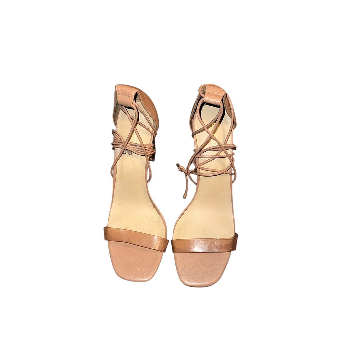Aldo Aldo Onardonia ankle tie lucite heel sandals Size US 11 / IT 41 - 6 Thumbnail