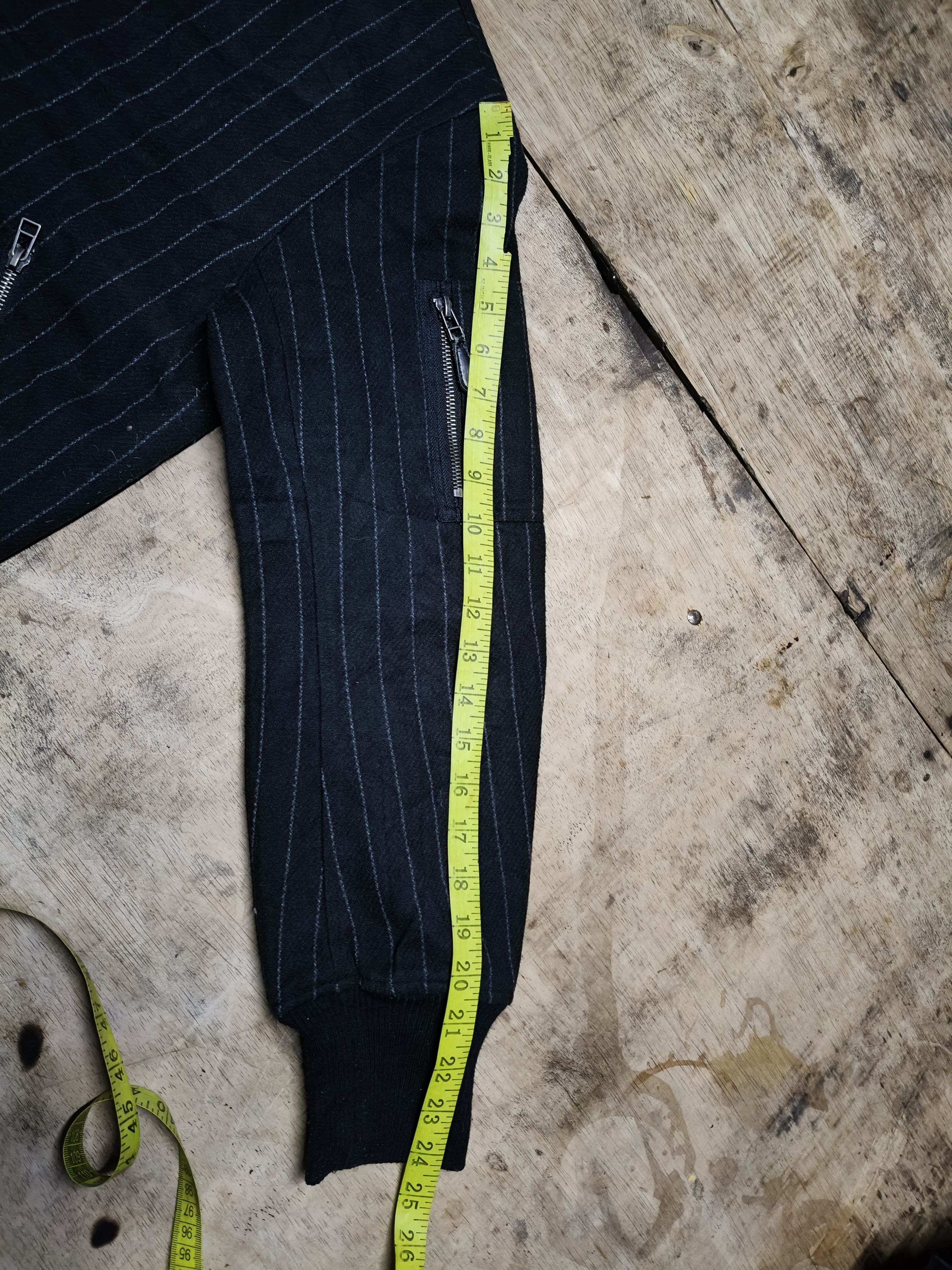 GU GU Pinstripe Bomber Jacket Size US L / EU 52-54 / 3 - 15 Thumbnail