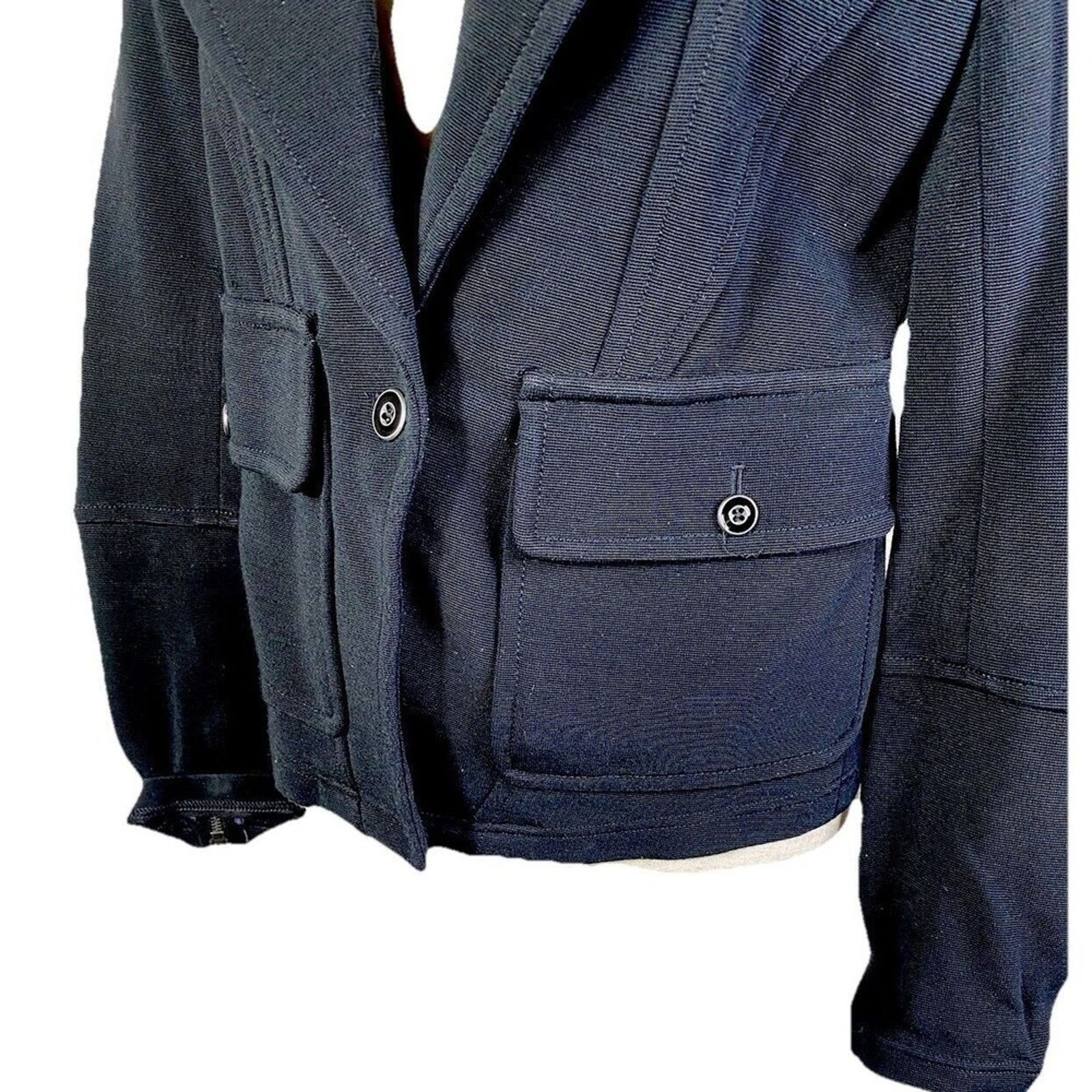 Anthropologie Anthropologie Black Sylvia Soft Blazer Jacket Size Small Size S / US 4 / IT 40 - 4 Thumbnail