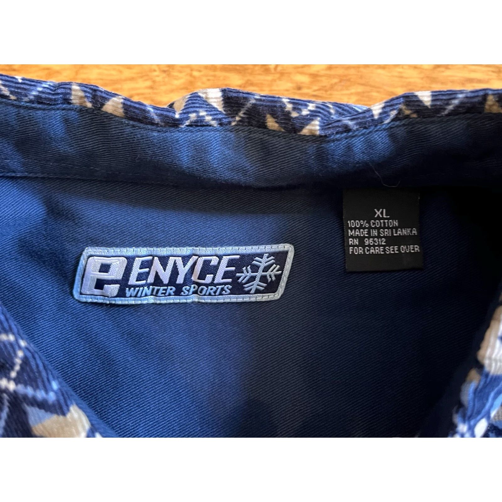 Enyce VINTAGE Enyce All Over Print Shirt Men’s XL Blue Geometric 90s Casual Button-Up Mens Size US XL / EU 56 / 4 - 6 Thumbnail