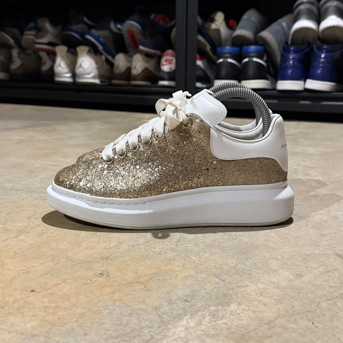 Alexander McQueen Alexander McQueen Oversized Sneaker Calico Gold Glitter US 6 Size US 6.5 / EU 39-40 - 1 Thumbnail