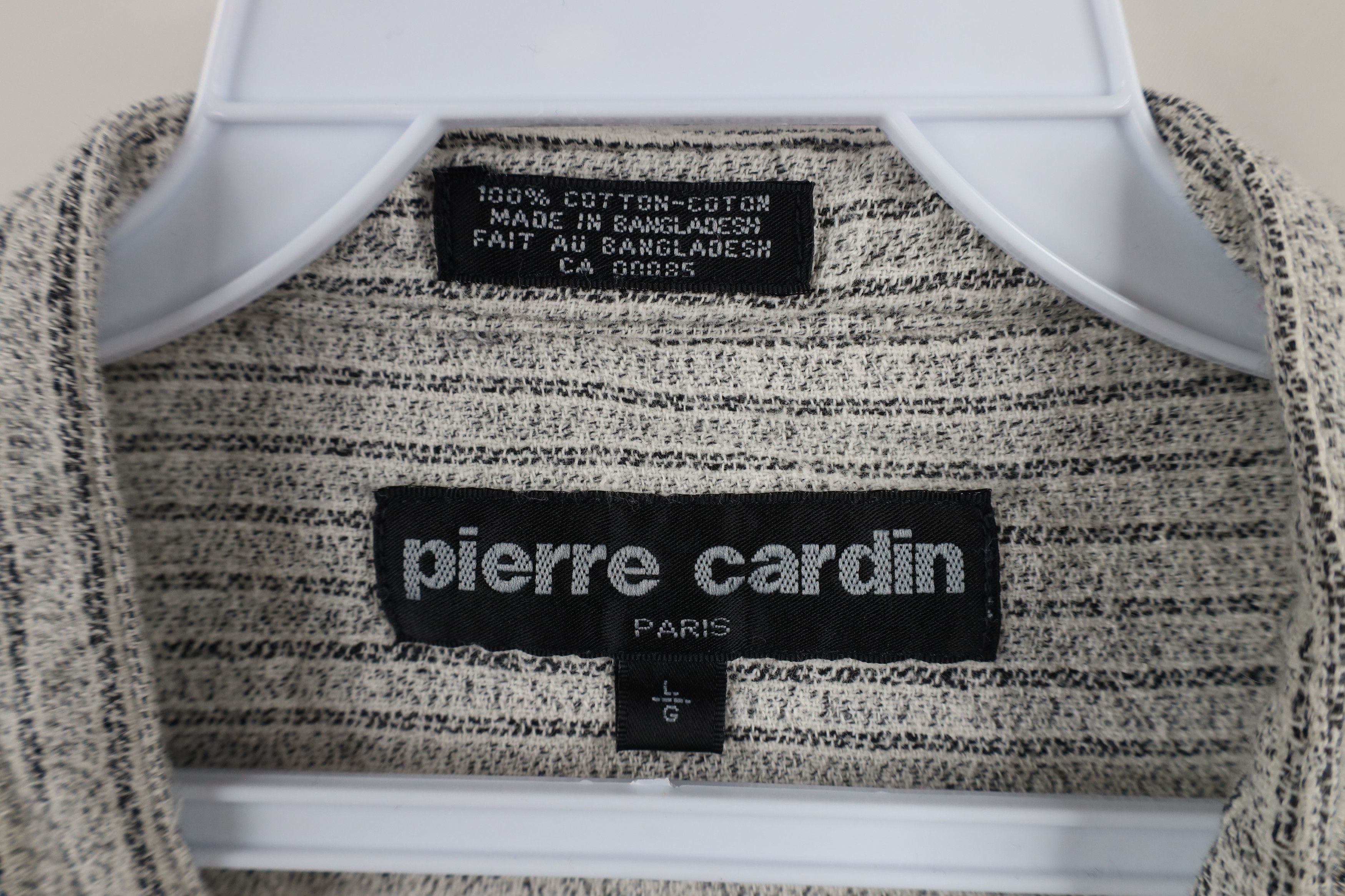 Pierre Cardin × Vintage Vintage 90s Pierre Cardin Flannel Band Collar Button Shirt Size US L / EU 52-54 / 3 - 6 Thumbnail