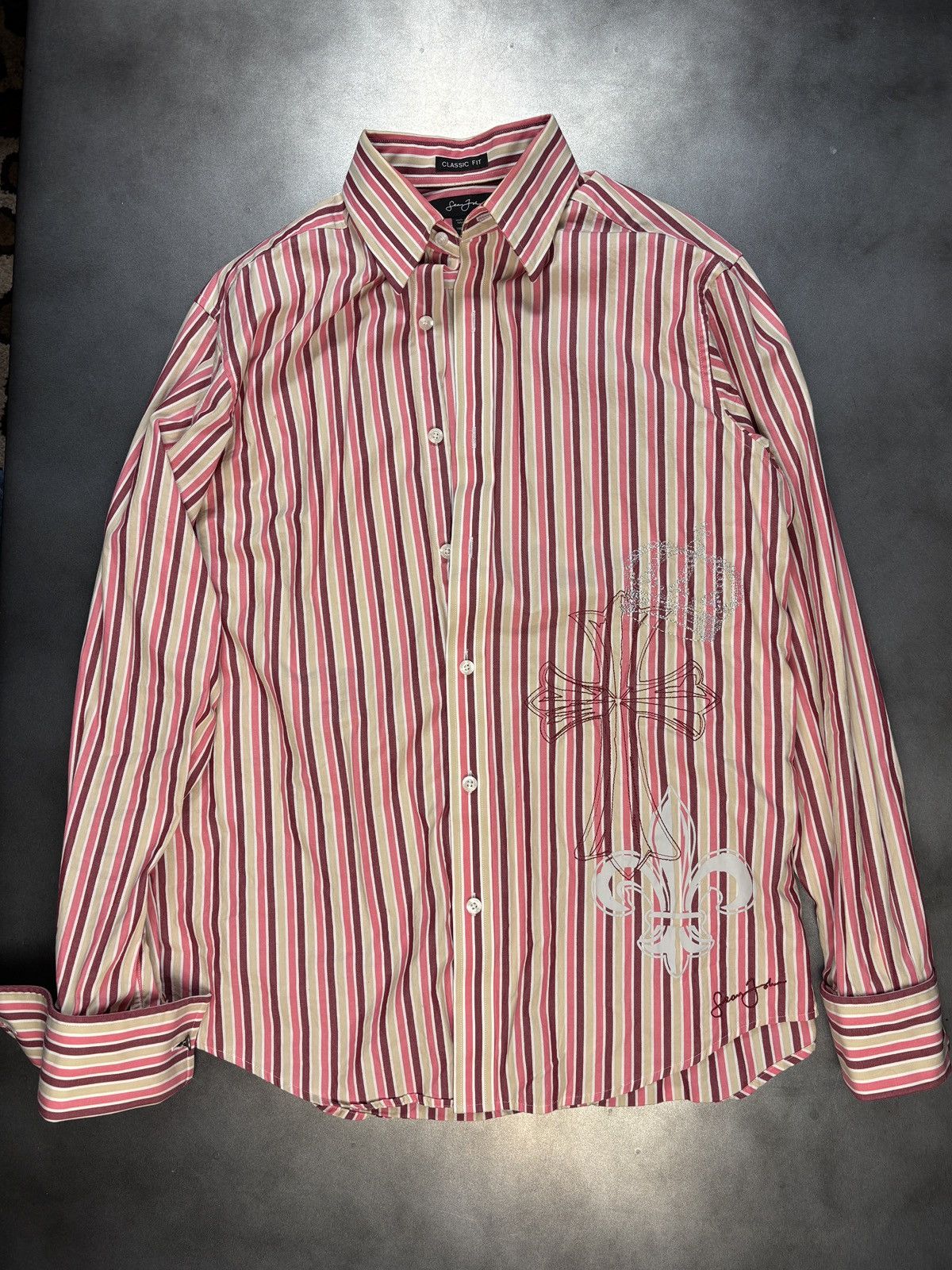 Sean John × Vintage 2000s Sean John Button Up Y2K Vintage Dress Shirt Affliction Size US S / EU 44-46 / 1 - 3 Thumbnail