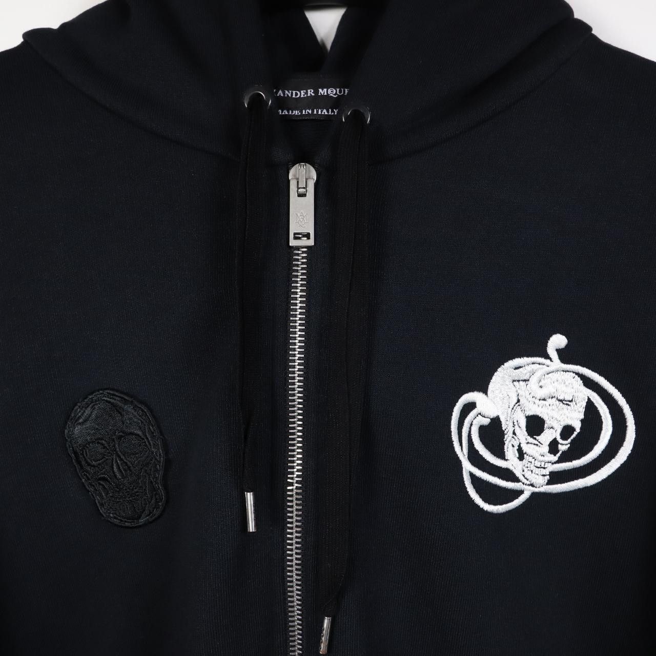 Alexander McQueen Alexander McQueen Embroidered Skull Motif Zip Hoodie Size US L / EU 52-54 / 3 - 4 Thumbnail