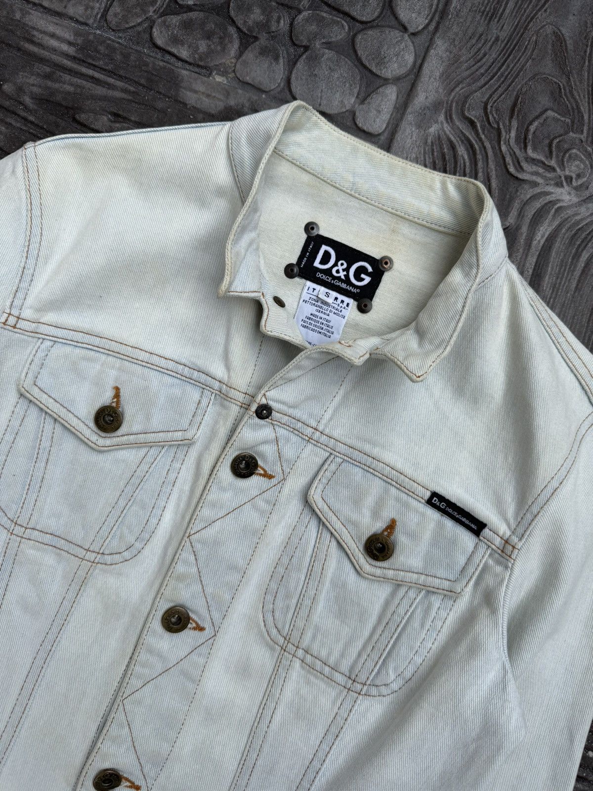 Dolce & Gabbana Dolce & Gabbana Acid Wash Denim Trucker Jacket Size S / US 4 / IT 40 - 3 Thumbnail