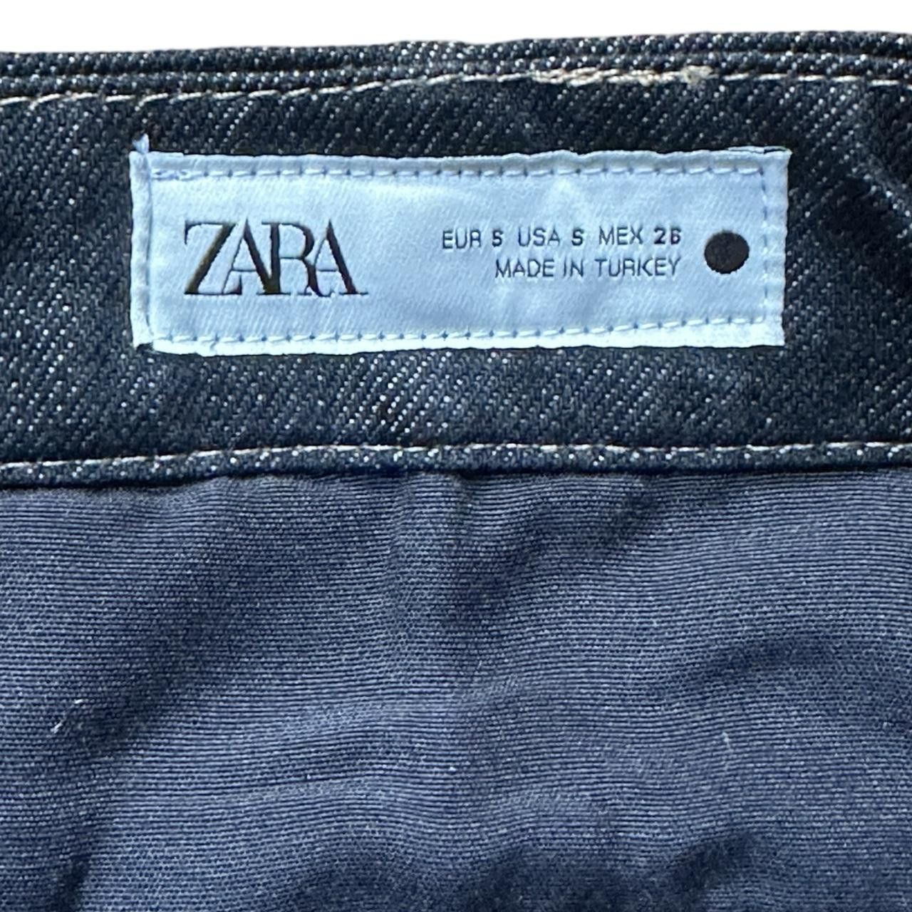 Zara New Zara indigo colorblocked denim slit skirt size Small Size 30" / US 8 / IT 44 - 4 Thumbnail