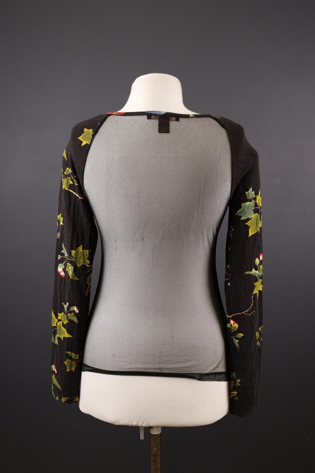 Roberto Cavalli Roberto Cavalli Multicolor Floral Mesh Blouse Shirt Size L Size L / US 10 / IT 46 - 5 Thumbnail