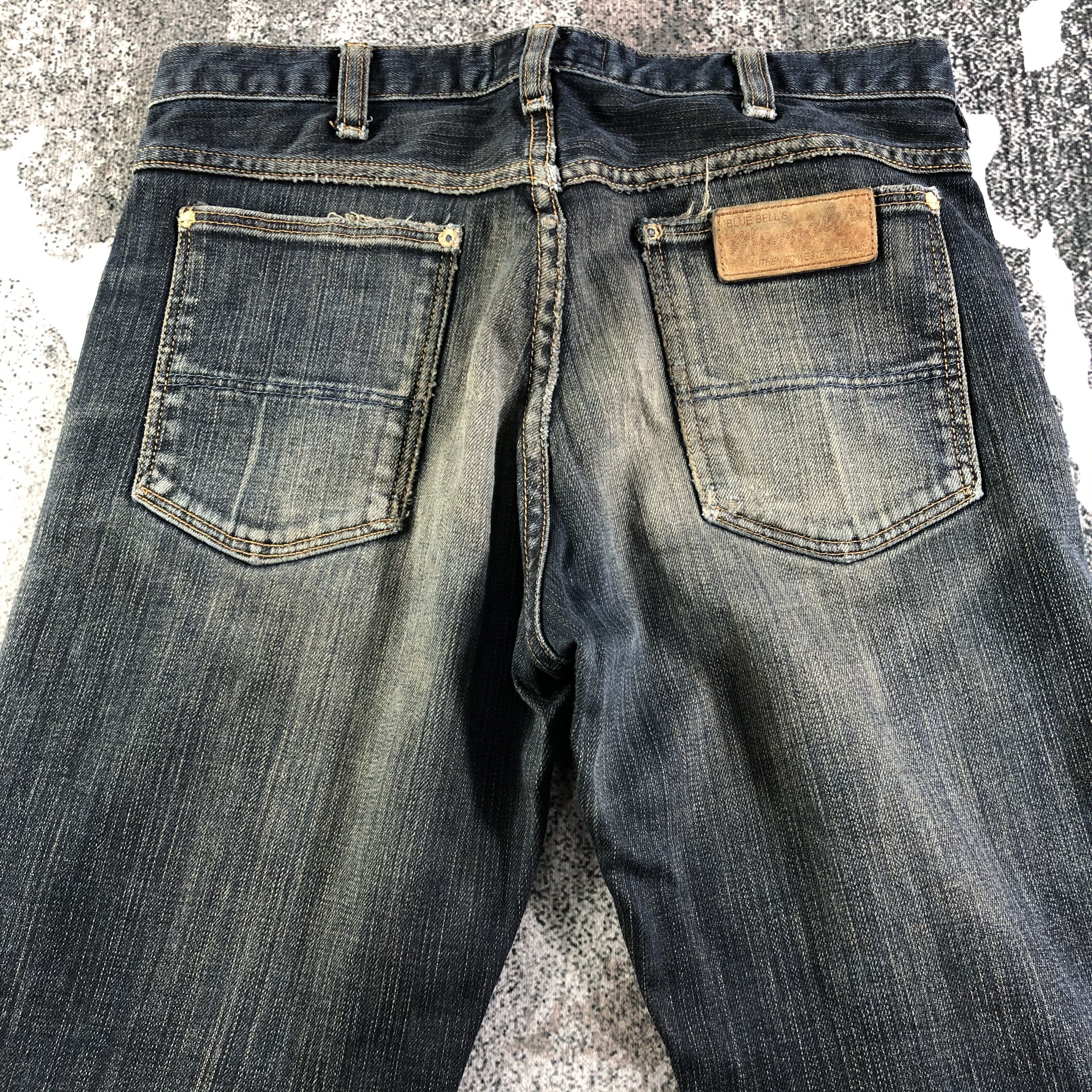 Vintage Vintage Wrangler Blue Bell Jeans Faded Denim KJ2239 Size US 30 / EU 46 - 4 Thumbnail