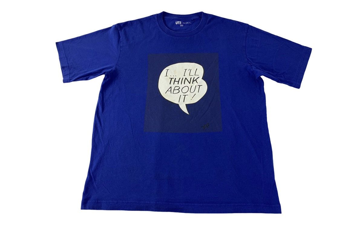Japanese Brand Roy Lichtenstein Think About It Humor Quotes Pop Art Tee Size US XL / EU 56 / 4 - 1 Thumbnail