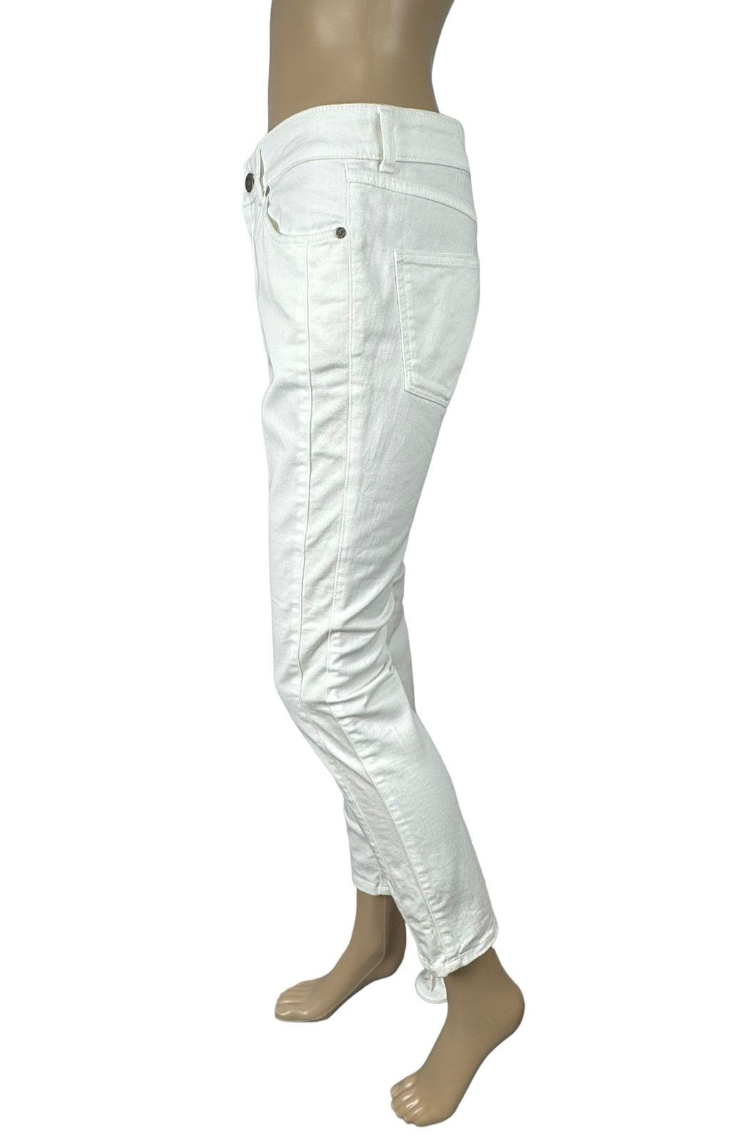 Alexander McQueen Alexander McQueen White Crop Jeans Skinny size 42 Size 28" / US 6 / IT 42 - 4 Thumbnail