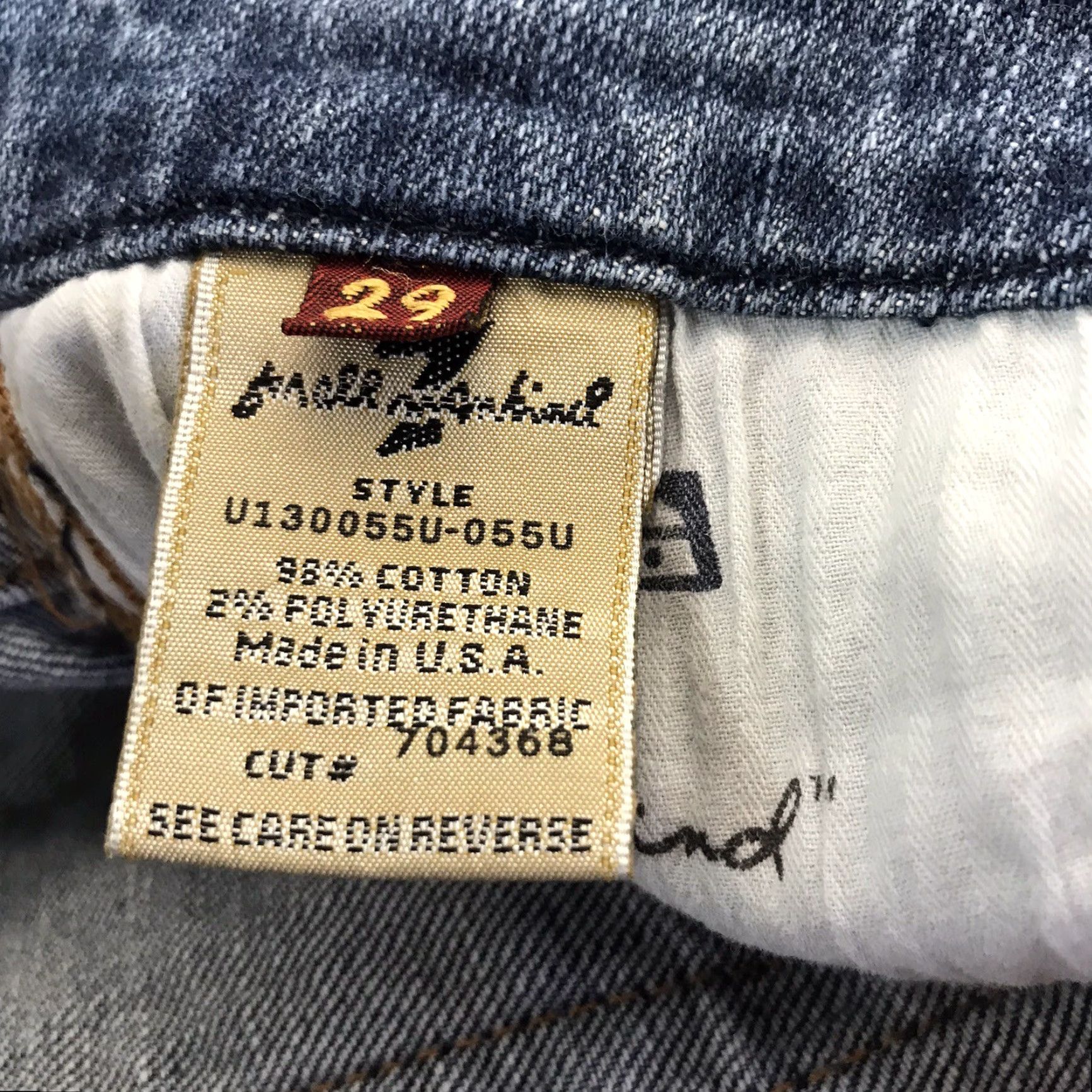 7 For All Mankind VINTAGE 7 For All Mankind Wide Leg Jeans Womens Size 29 Blue Low Rise Faded Wash Cotton Denim Size 29" - 5 Thumbnail