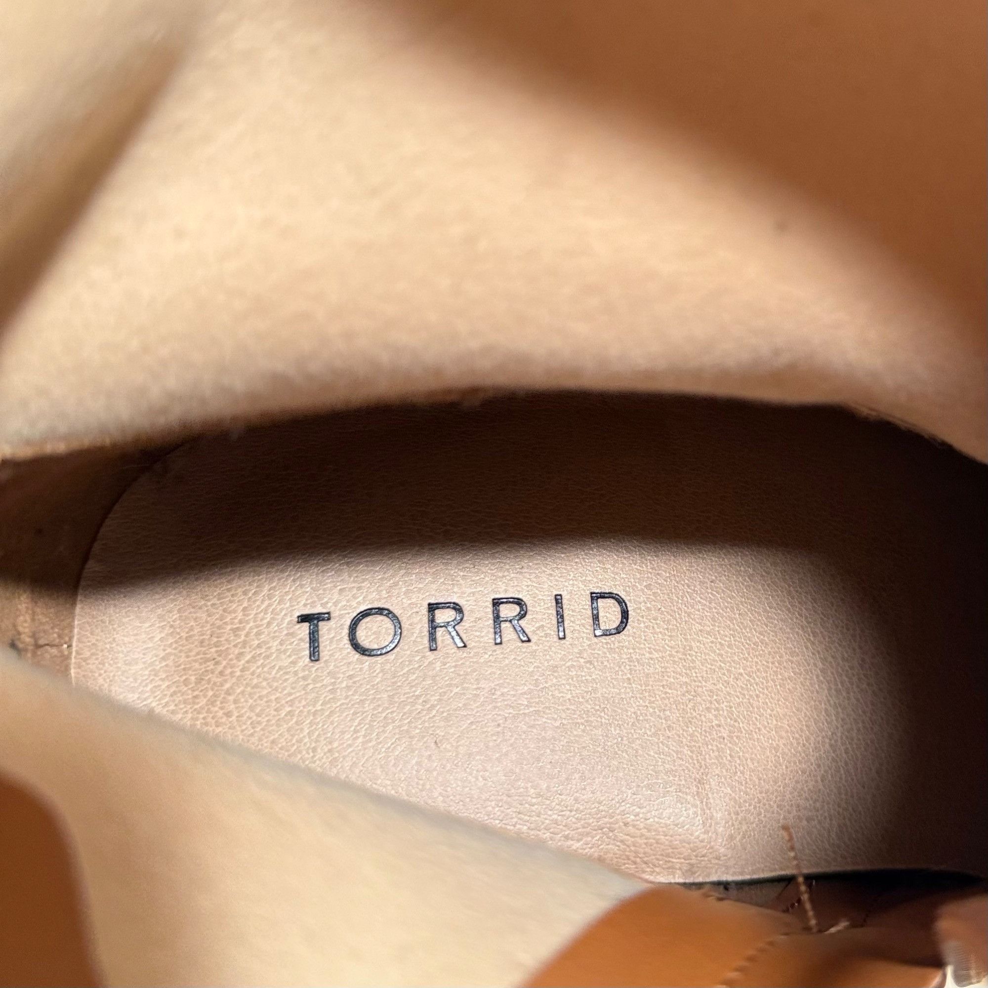 Torrid Tan 10.5WW Patent Leather Ankle Boots W Pointed Toe Size US 10.5 / IT 40.5 - 7 Thumbnail