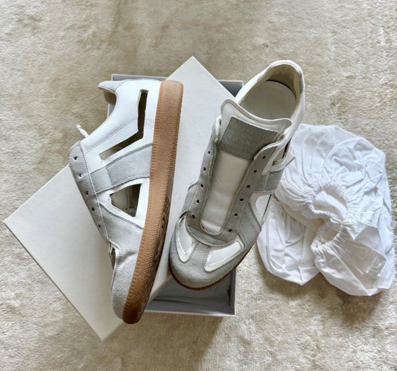 Margiela cutout sneakers hotsell