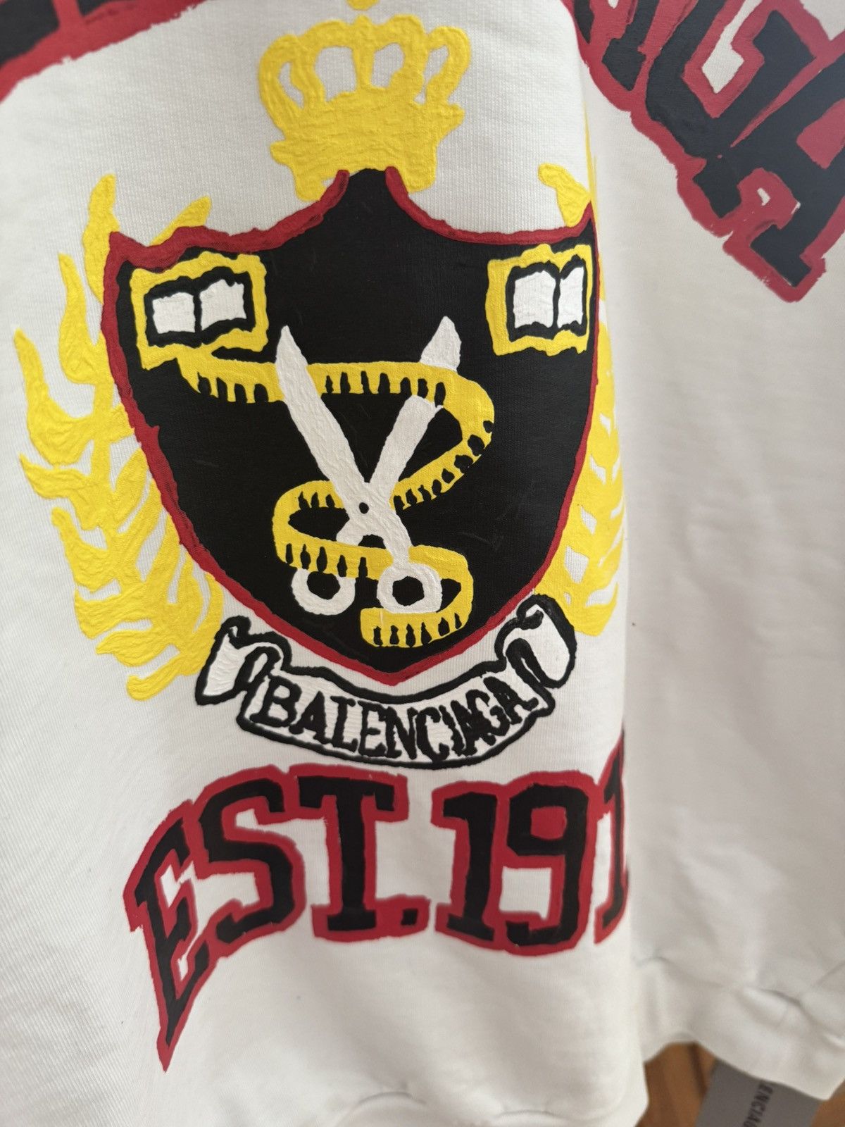 Balenciaga Balenciaga DIY College Hoodie Size US M / EU 48-50 / 2 - 3 Thumbnail