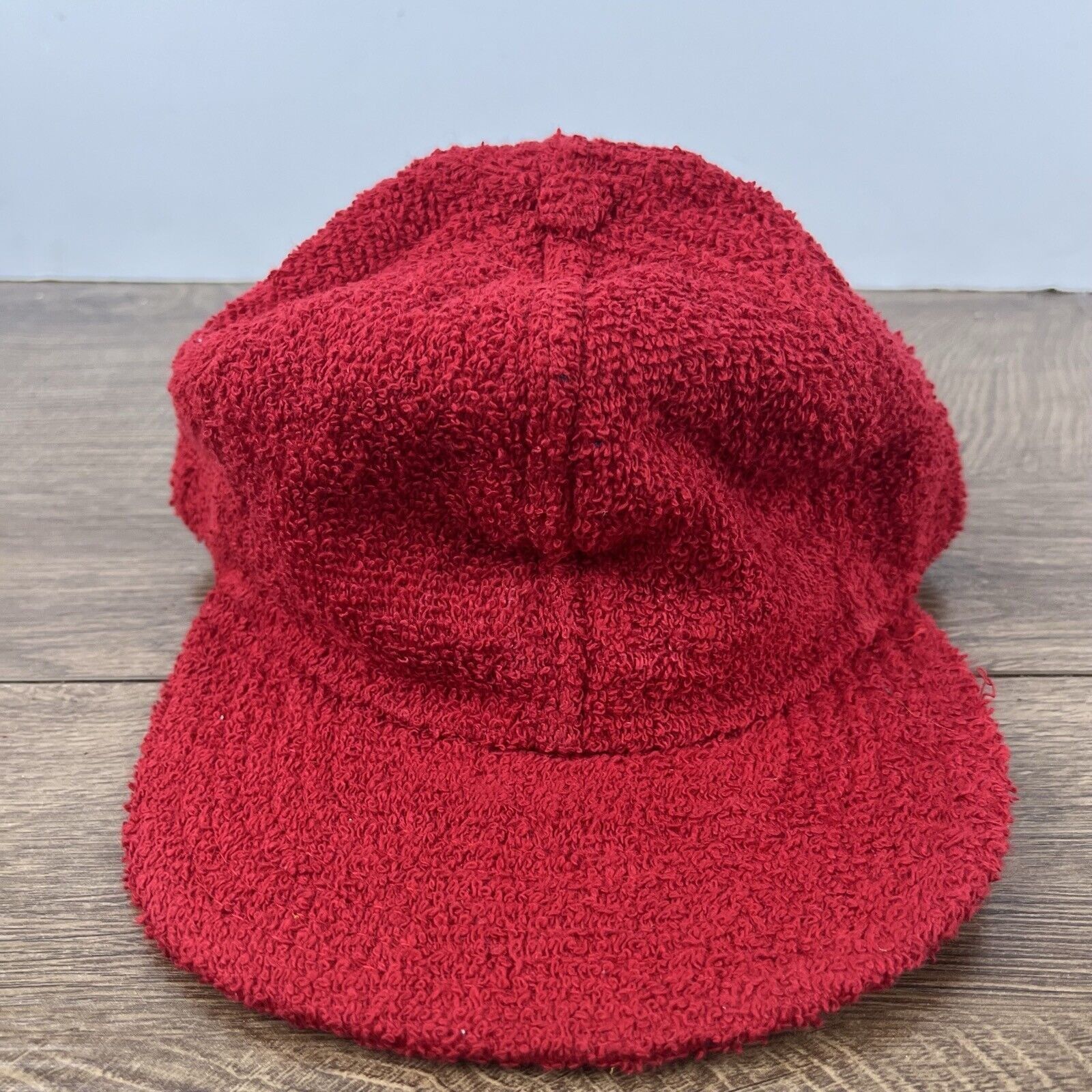 Other Terry Cloth Red Hat Red Cap Hat Adjustable Hat Red Adult Hat Size ONE SIZE - 5 Thumbnail