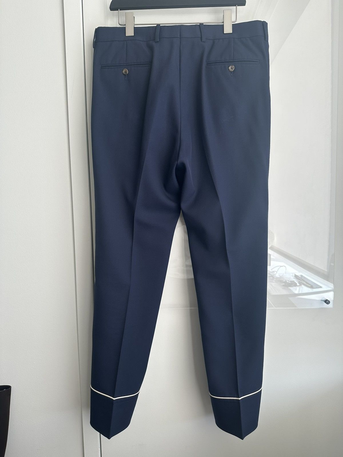 Gucci Alessandro Michele Navy Pants w/ White Pipping Size US 36 / EU 52 - 3 Thumbnail