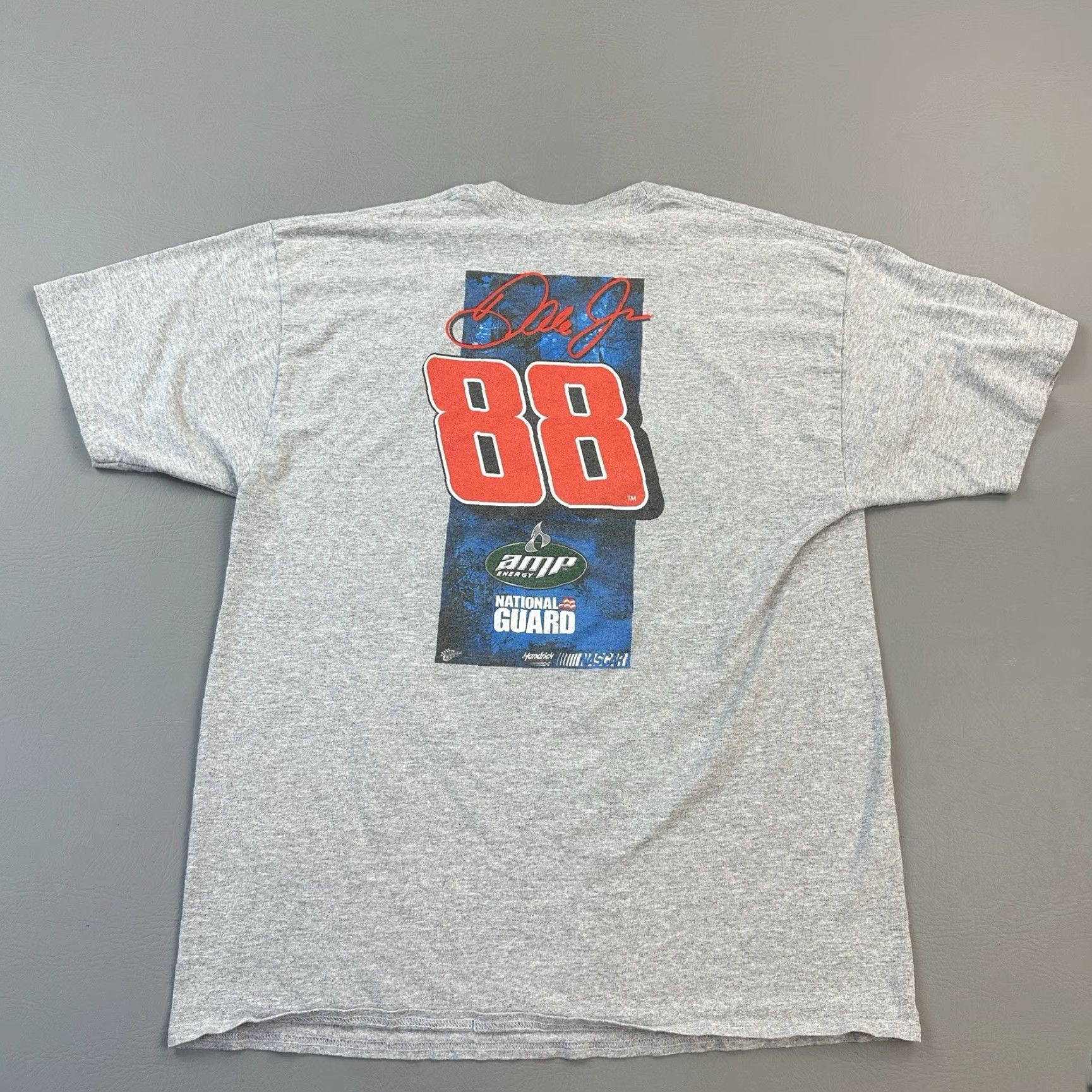 NASCAR Vintage NASCAR Shirt Mens XL Gray Dale Earnhardt Jr #88 AMP Energy Y2K USA Cars 90s Retro T-Shirt Size US XL / EU 56 / 4 - 6 Thumbnail