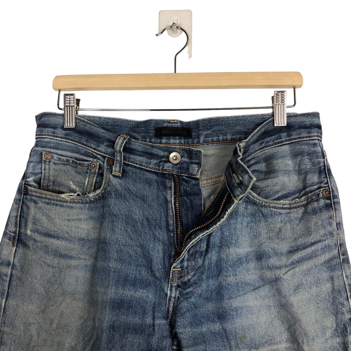 Japanese Brand 🔥RARE DISTRESSED DENIM UNIQLO JEANS JAPAN ISSEY MIYAKE Size US 29 - 11 Thumbnail