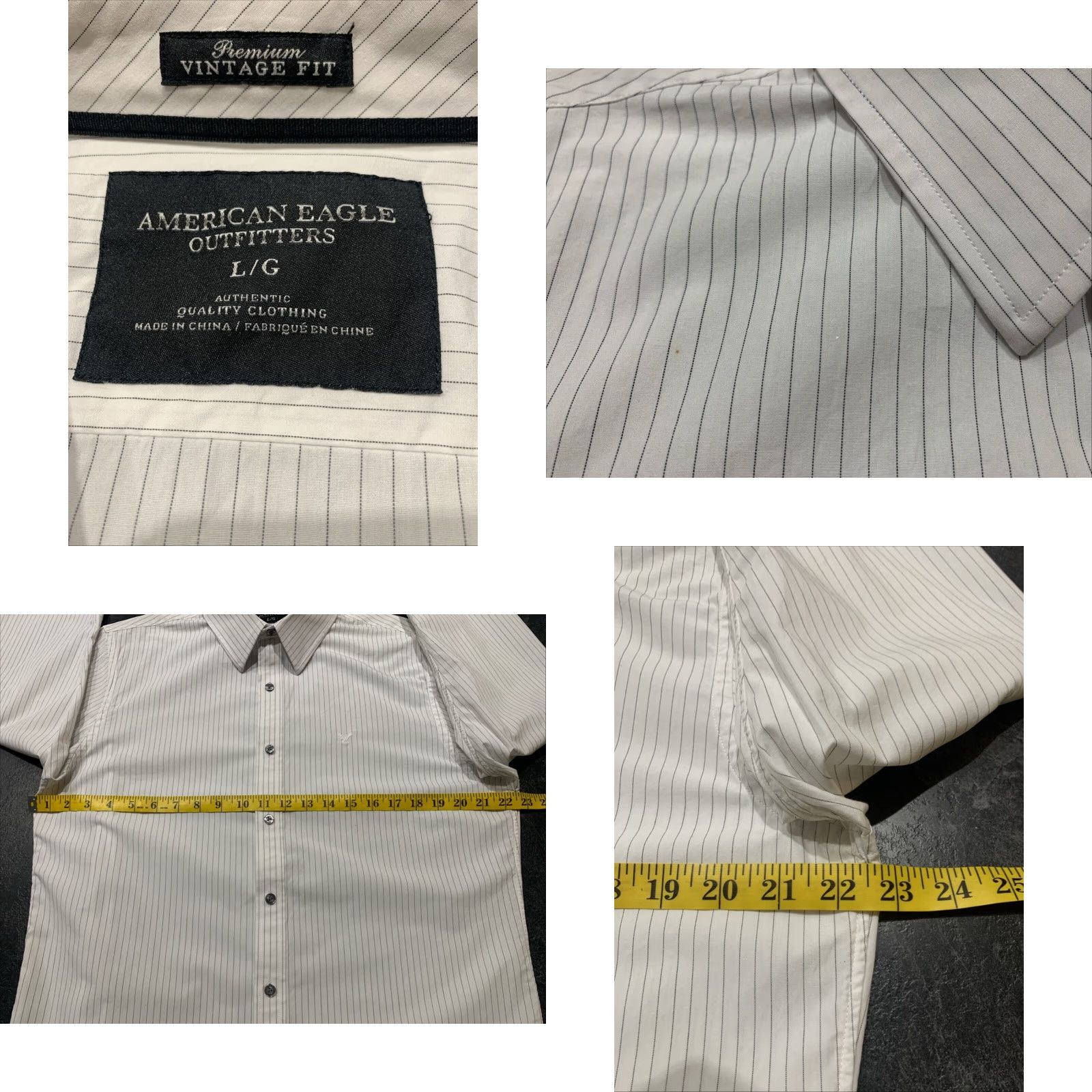 American Eagle Outfitters American Eagle Outfitters Button-Up Shirt Men’s Large Long Sleeve Striped White Casual Modern Size US L / EU 52-54 / 3 - 8 Thumbnail