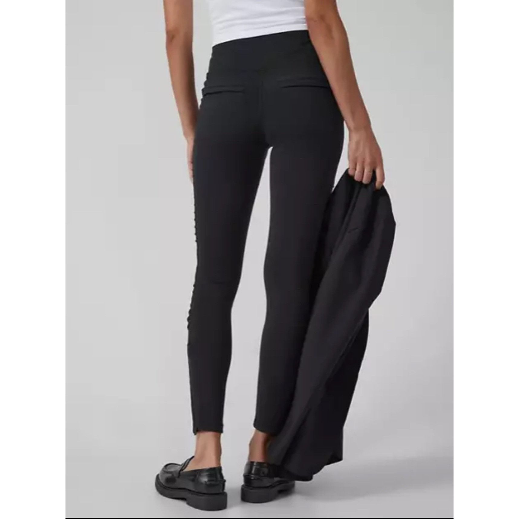 Athleta Athleta Delancey Moto Tight Leggings Women's Medium Black Zi Size 27" / US 4 / IT 40 - 3 Thumbnail