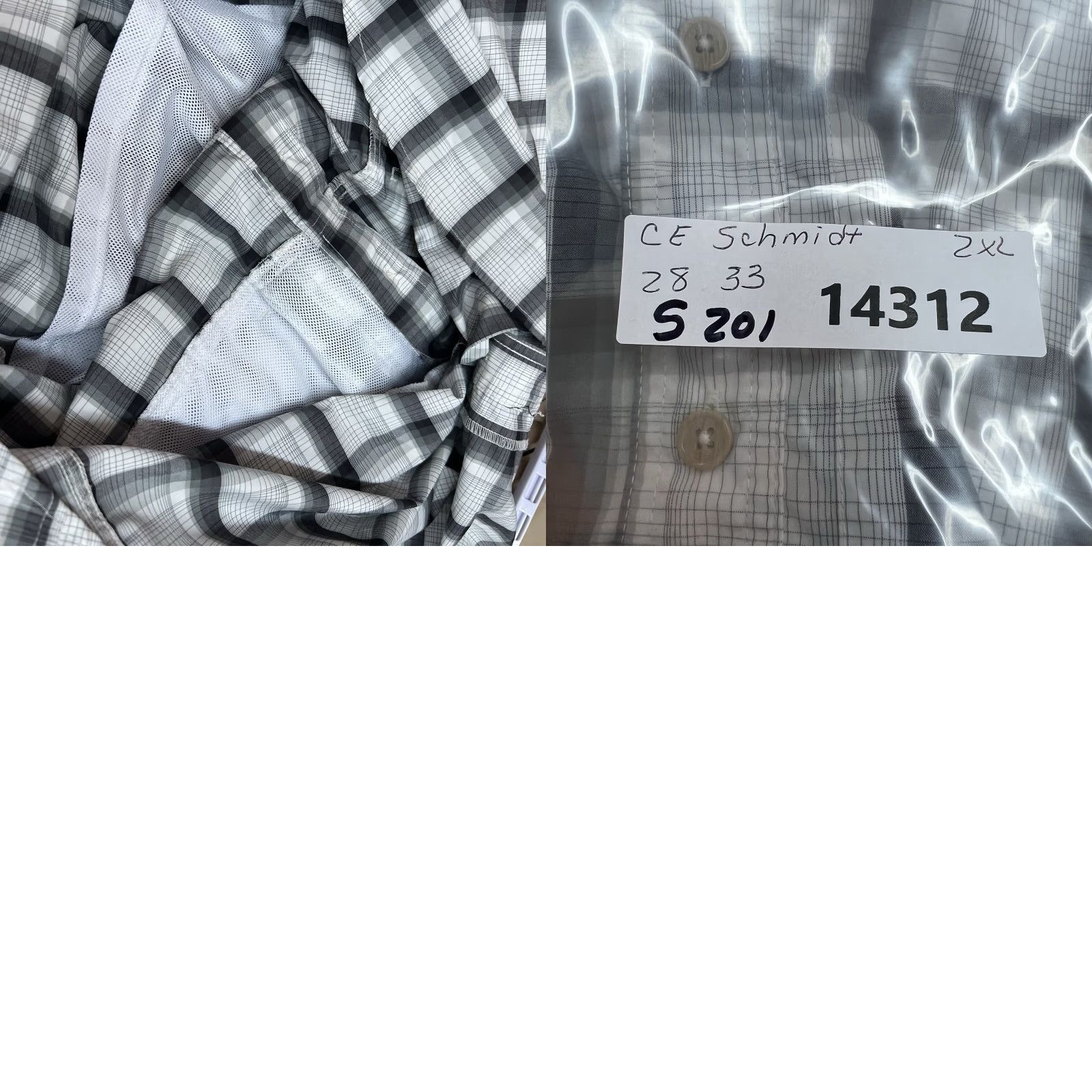 Vintage C.E. Schmidt Plaid Button-Down Shirt Mens Size 2XL Gray Short Sleeve Button-Up Sleeve Short Gray Plaid Shirt 2XL Mens C.E. Schmidt Size US XXL / EU 58 / 5 - 8 Thumbnail