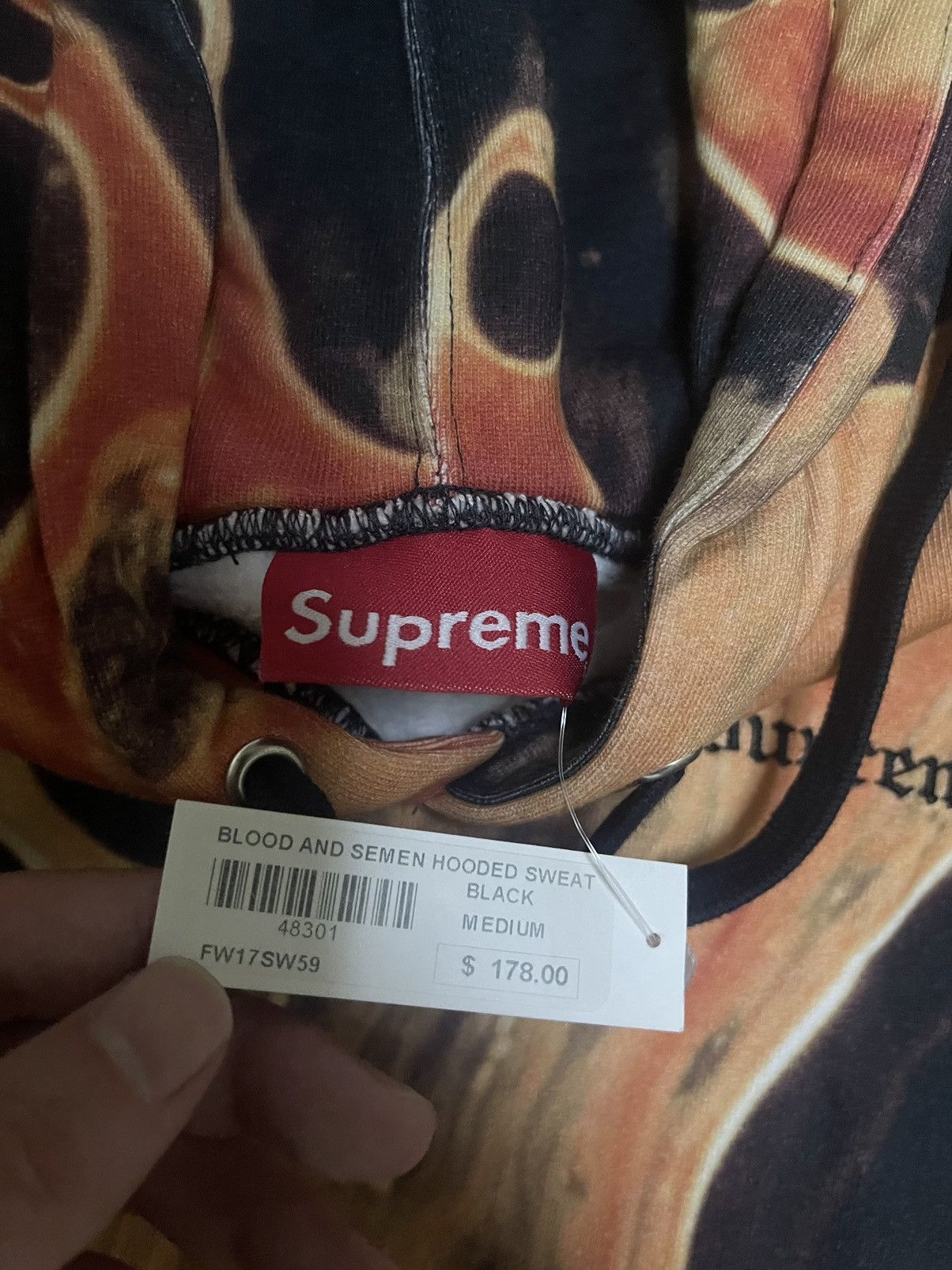 Supreme Supreme blood and semen hooded sweatshirt hoodie hood Size US M / EU 48-50 / 2 - 2 Thumbnail