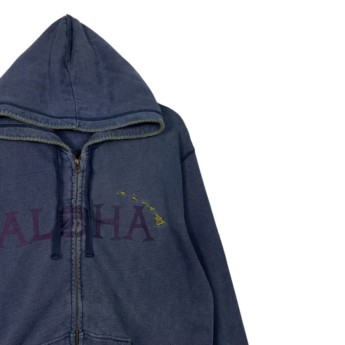 Vintage HONOLUA Surf ALOHA Big Logo Zipper Hoodies #3611-C165 Size US L / EU 52-54 / 3 - 4 Thumbnail