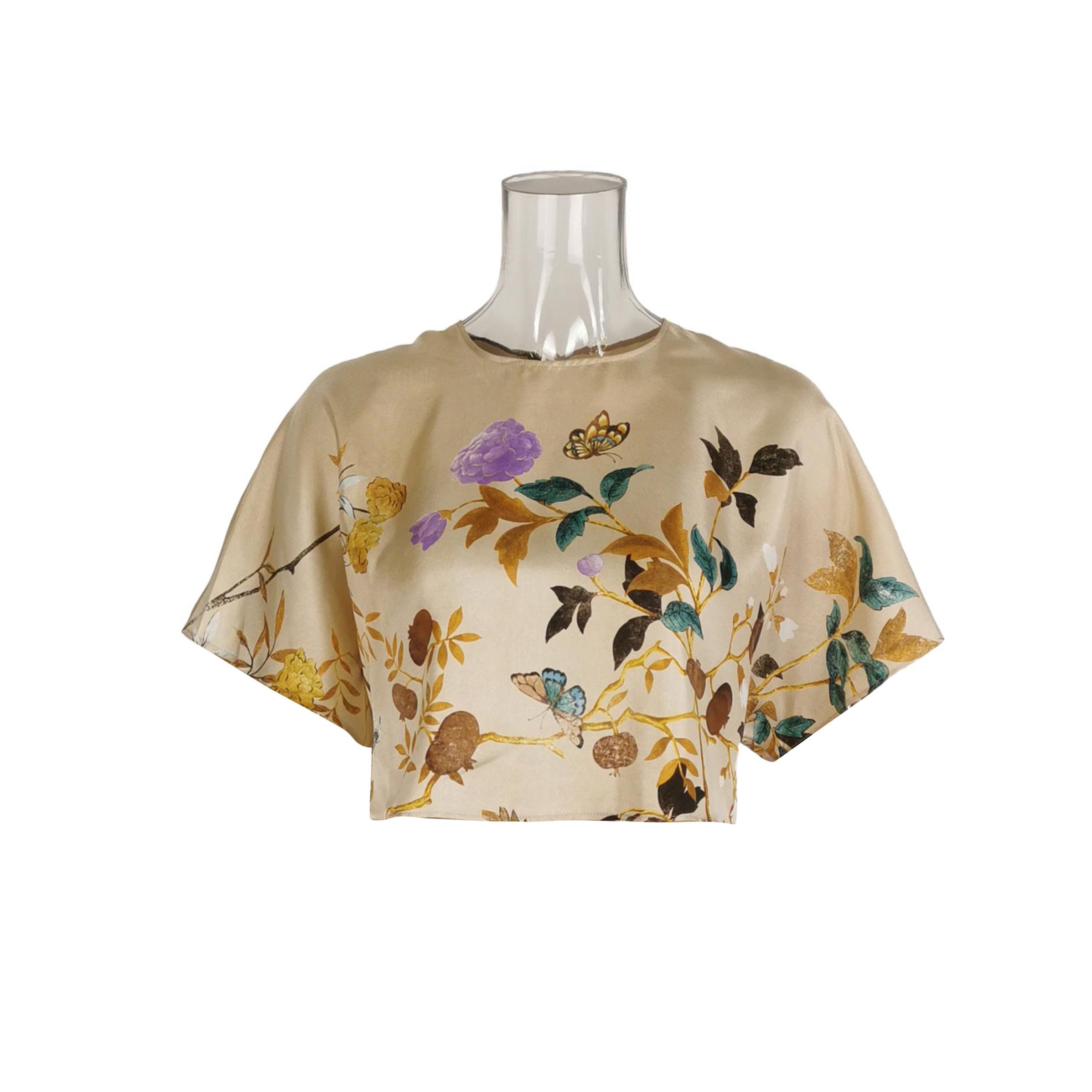 Gucci Gucci Floral Silk Top Size 40 Size S / US 4 / IT 40 - 1 Thumbnail