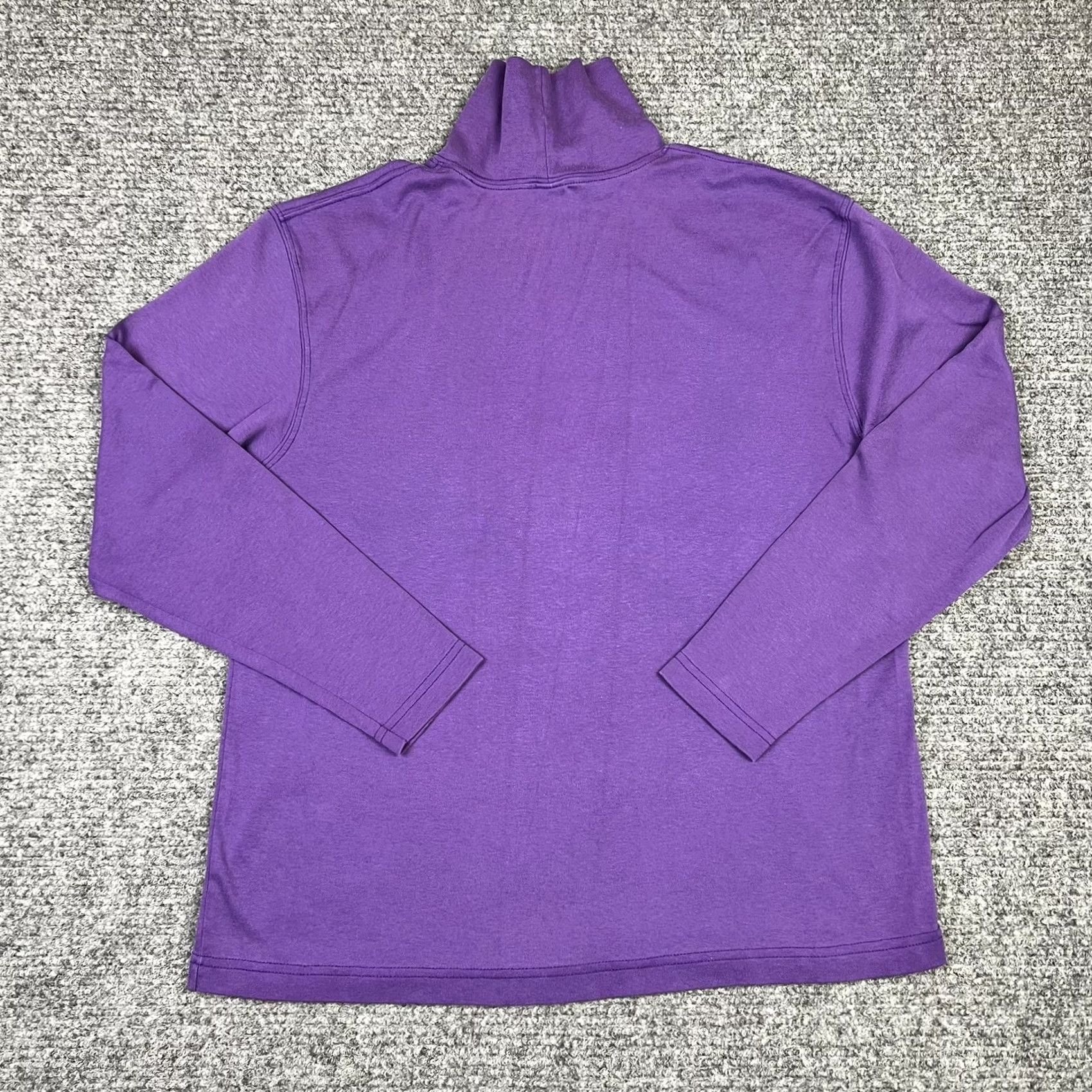 Lands' End VINTAGE Lands' End Turtleneck Stretch Fit T-Shirt Women Large Purple 90s Solid Long Sleeve - 100% Cotton Mens Womens Boys Girls Size L / US 10 / IT 46 - 3 Thumbnail