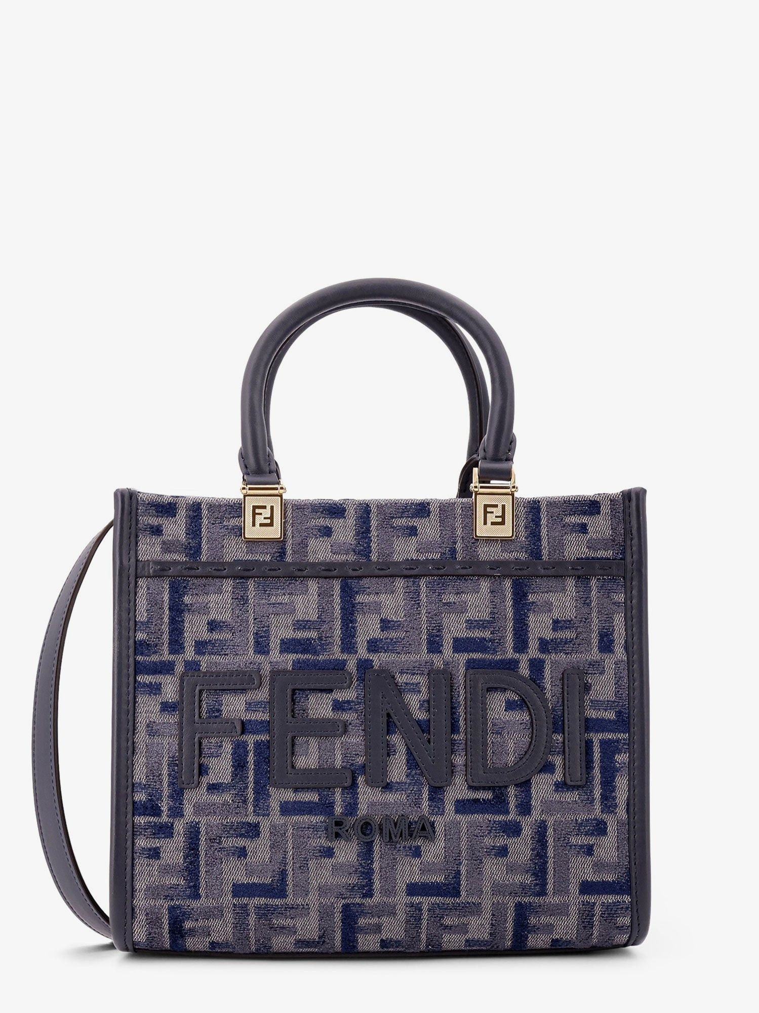 Fendi o1s1wg111125 Size: OS/ Sunshine Small in Nevy Blue Size ONE SIZE - 1 Thumbnail