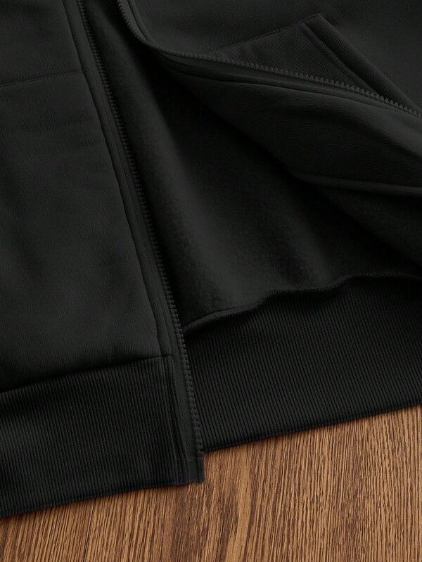 Japanese Brand Black Hoodie with Zipper and Embroidered Sleeves Size US M / EU 48-50 / 2 - 4 Thumbnail