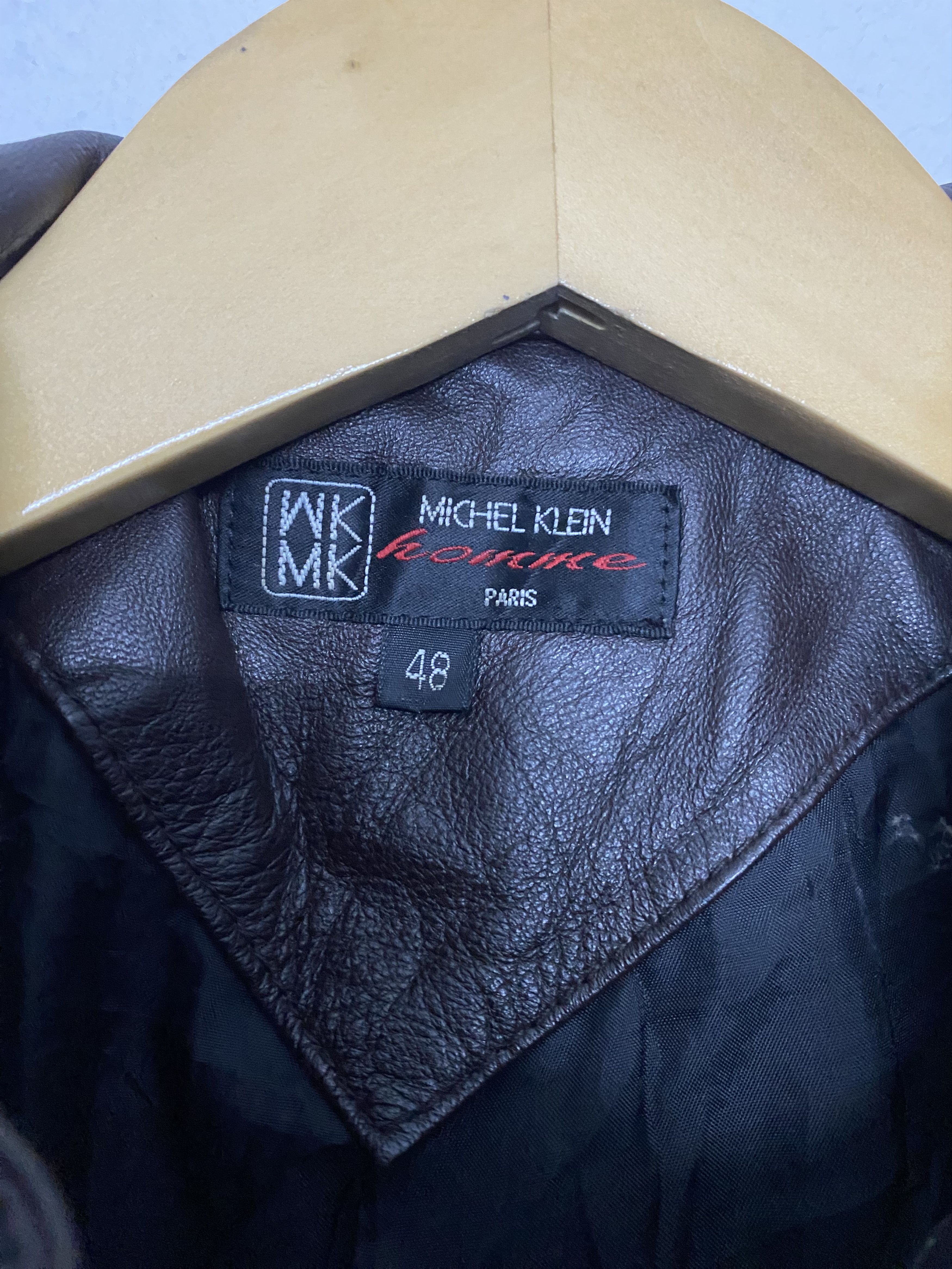 Michel Klein Michel Klein Homme Paris Sheepskin Leather Biker Jacket Size US S / EU 44-46 / 1 - 9 Thumbnail