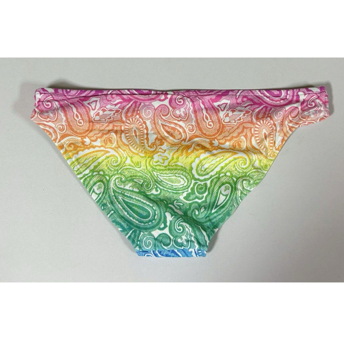 Designer × Sugar × Vintage Rainbow Paisley Print Bikini Bottoms Bathing Suit Size S 💚✨ Size ONE SIZE - 2 Thumbnail