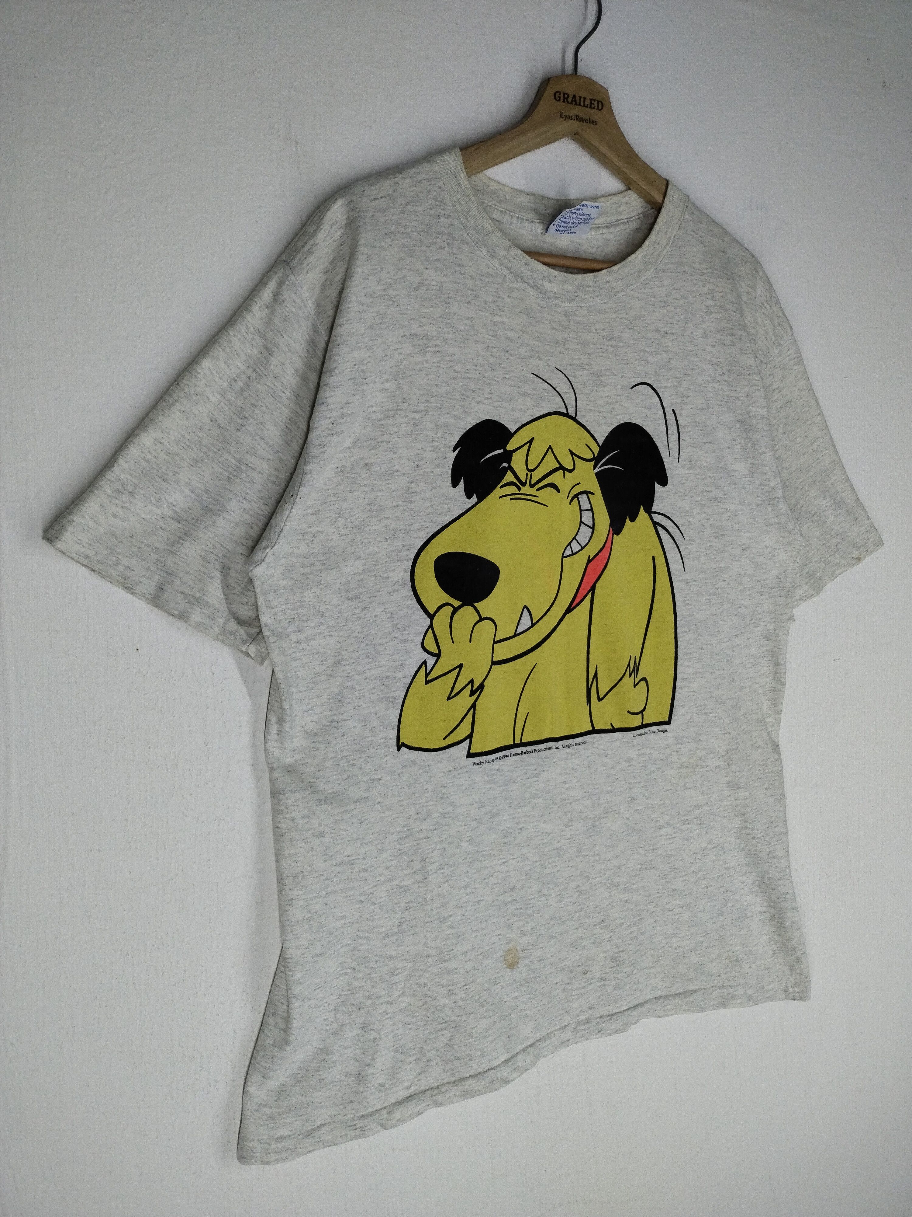 Cartoon Network × NASCAR × Vintage 1994 Vtg Wacky Races NASCAR Muttley Cartoon Characters Tee Size US L / EU 52-54 / 3 - 8 Thumbnail