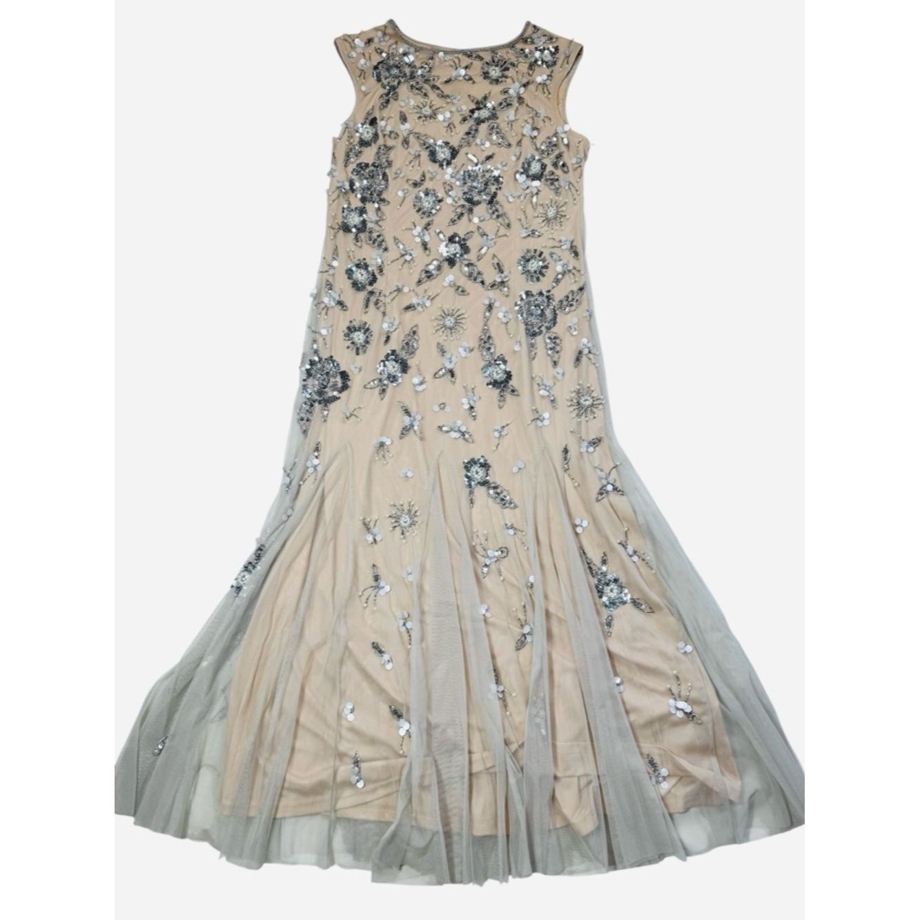 Adrianna Papell NWT New $299 Adrianna Papell Floral Beaded Ankle Length Gow Size XL / US 12-14 / IT 48-50 - 2 Thumbnail