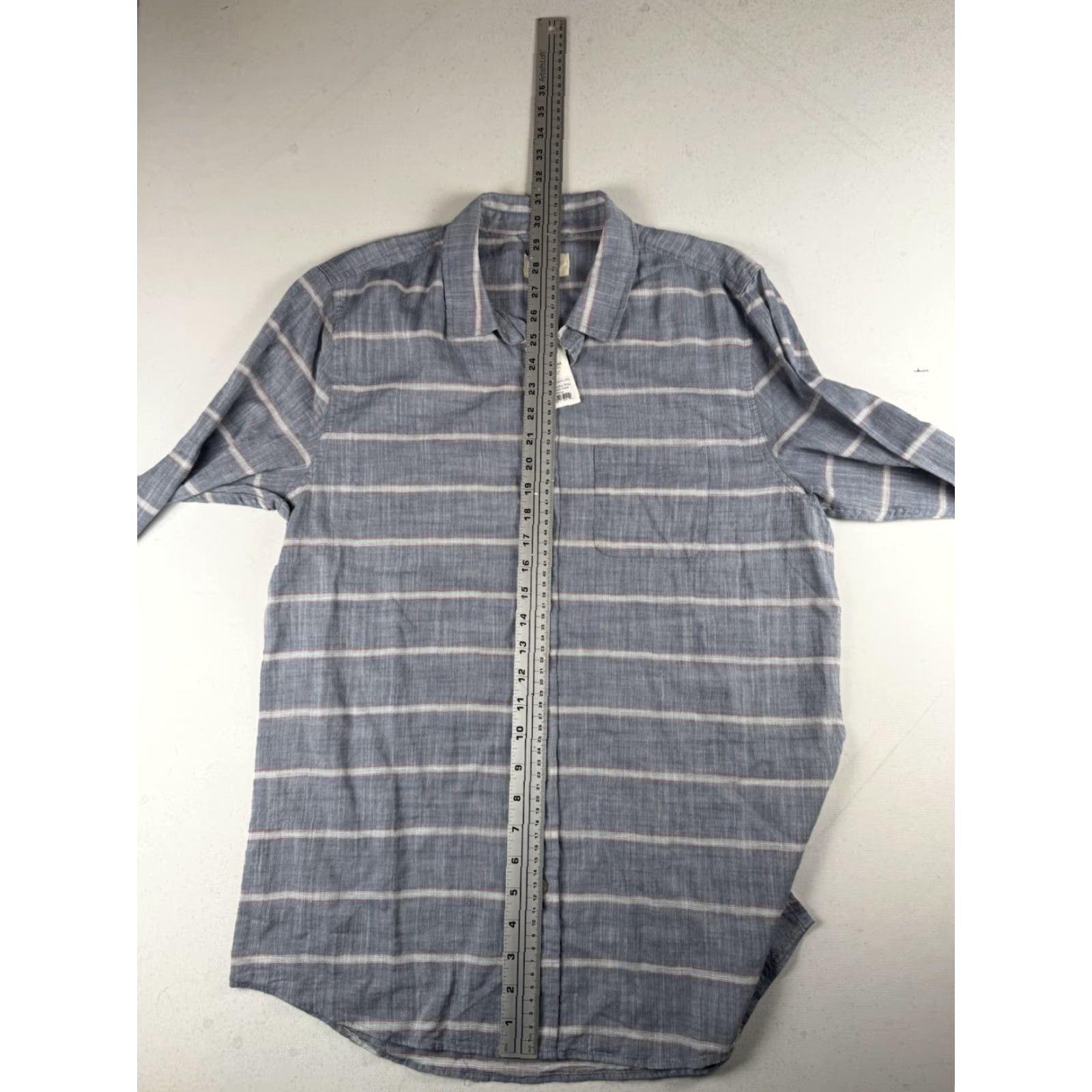 Marine Layer Marine Layer Newport Button-Down Navy Multi Stripe Marge M/L Mens Long Sleeve Shirt Blue Striped Msrp 98$ Size US M / EU 48-50 / 2 - 5 Thumbnail